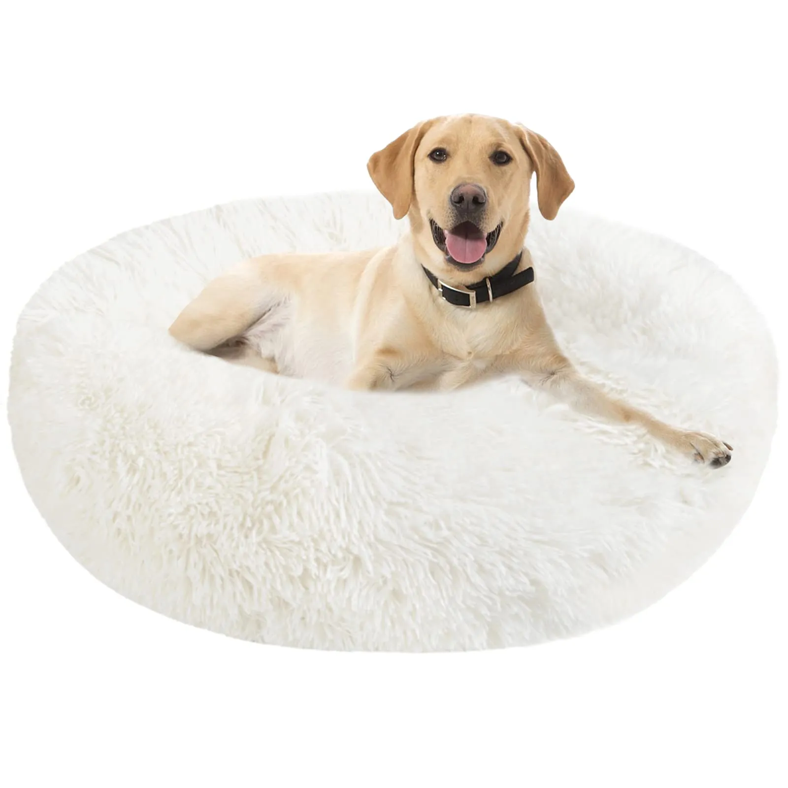 Nepfaivy Cuccia per Gatti e Cani da Interno, L 80 x P 80 x H 22 cm, Bianca - immagine 1