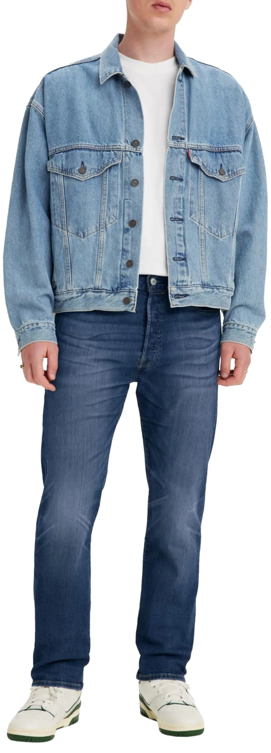 Levi's 501 Original Fit Jeans - Dark Indigo Worn, 29W x 32L - immagine 1