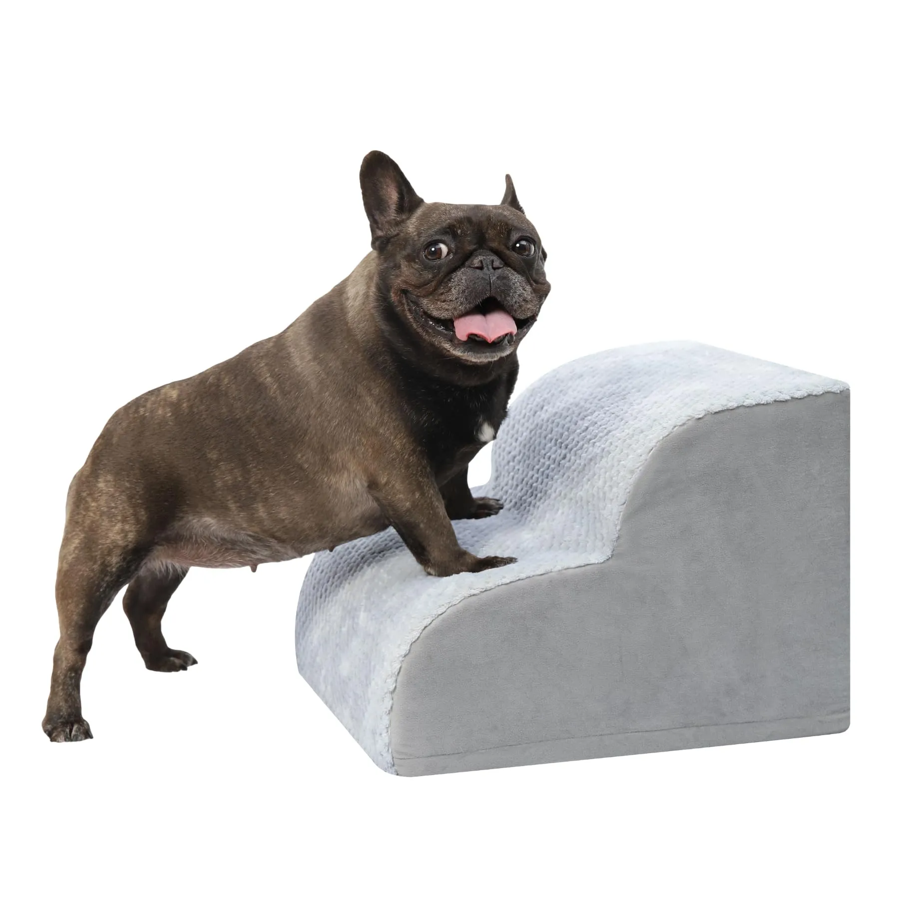 KSIIA Scala per cani e gatti a 2 gradini, 40 x 40 x 30 cm, Grigio - immagine 1