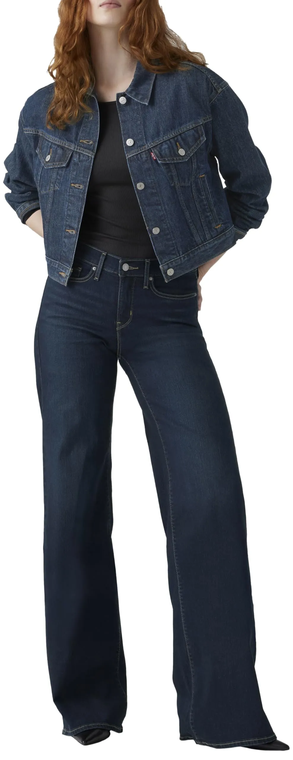 Levi's 318 Shaping Wide Leg Jeans, Opportunità, 27W x 32L - immagine 1