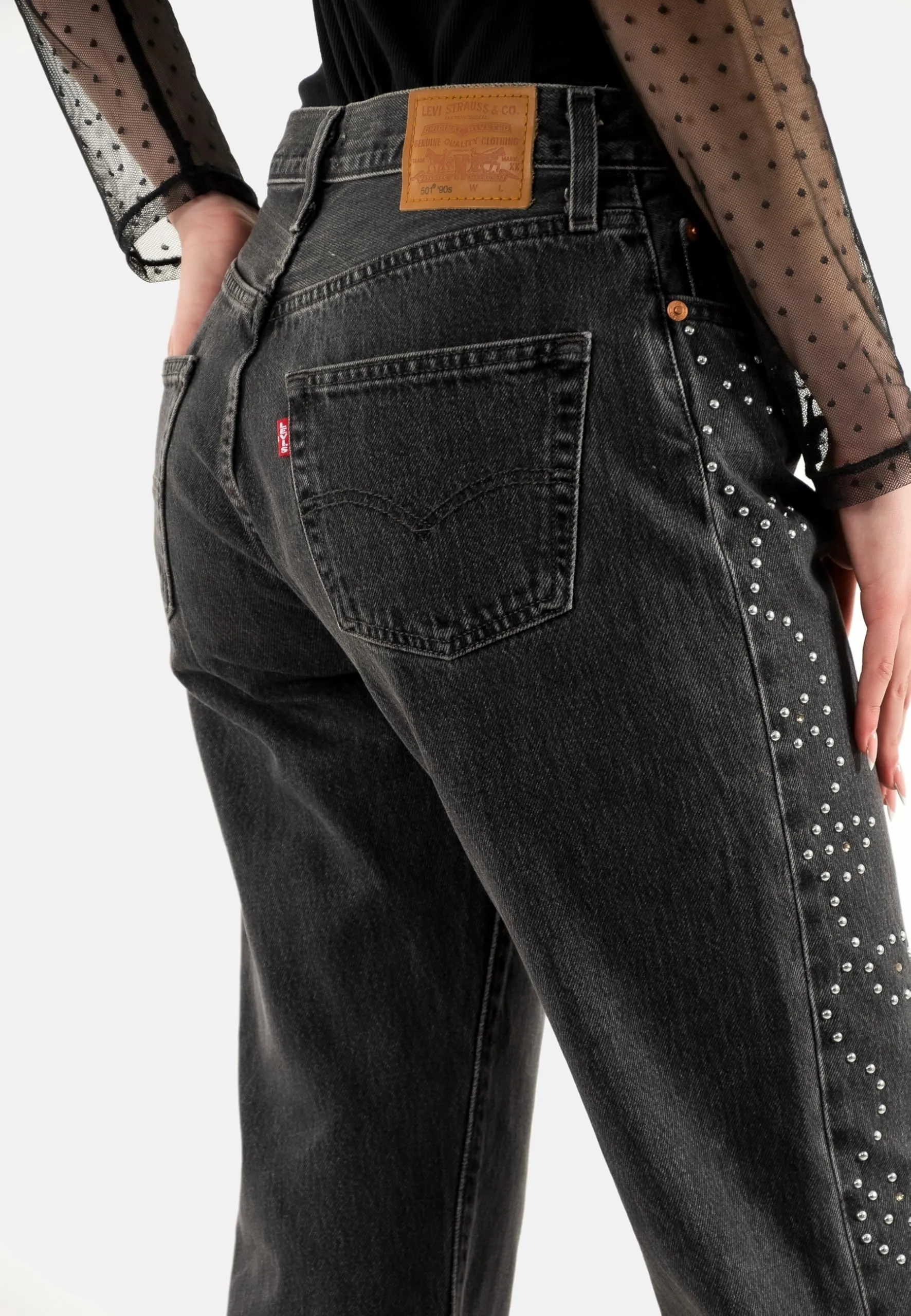 Levi's 501 '90s Bejeweled Ingioiellato 25W x 30L - immagine 3