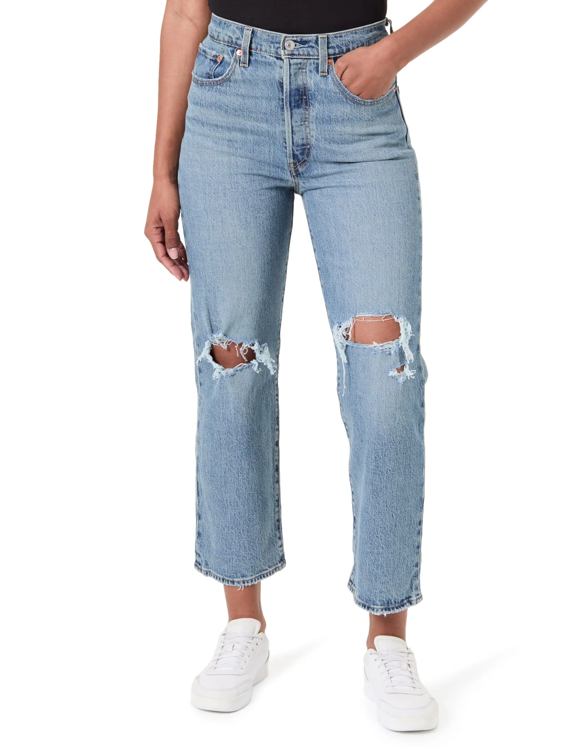 Levi's Ribcage Straight Ankle Jeans, Queen Mother, 28W / 29L - immagine 1