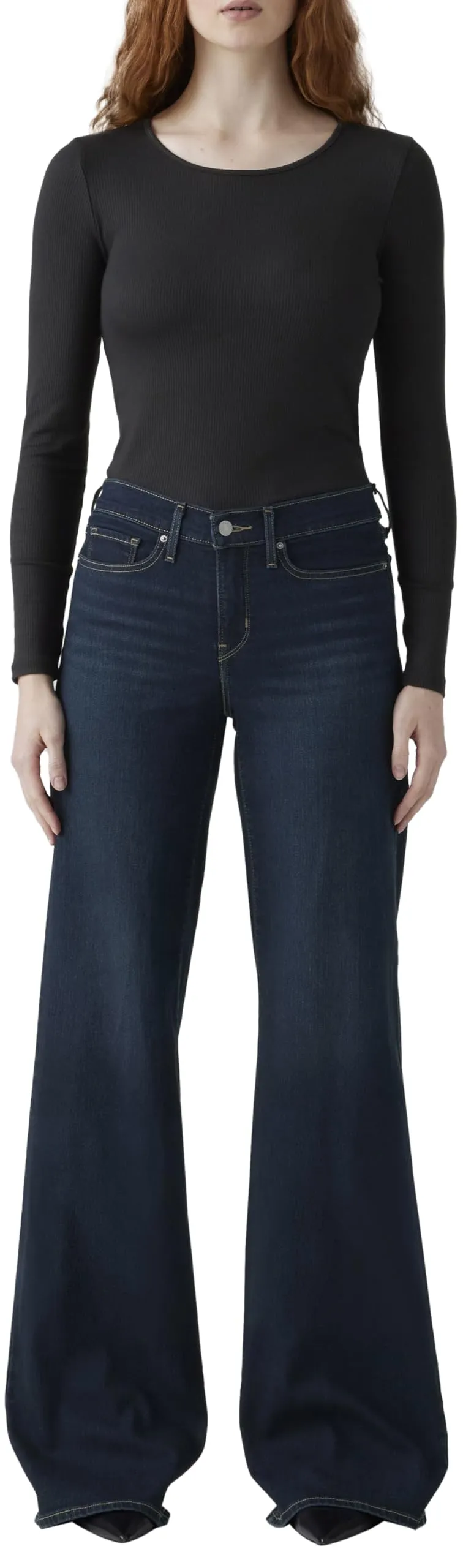 Levi's 318 Shaping Wide Leg Jeans Donna, Probabilità Are, 31W x 30L - immagine 5