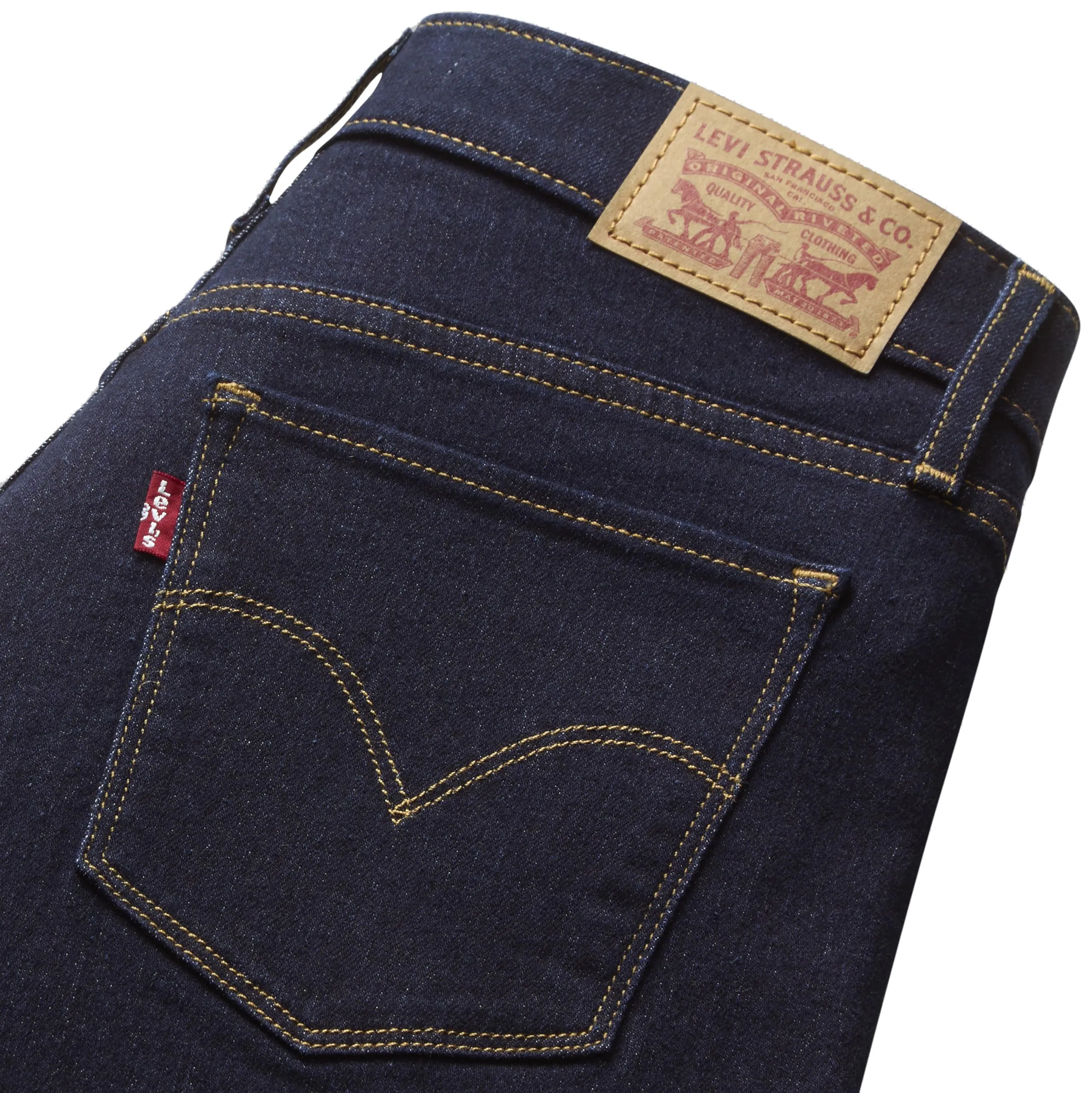 Levi's 318 Shaping Wide Leg Jeans for Women, Darkest Sky, 32W x 34L - immagine 7
