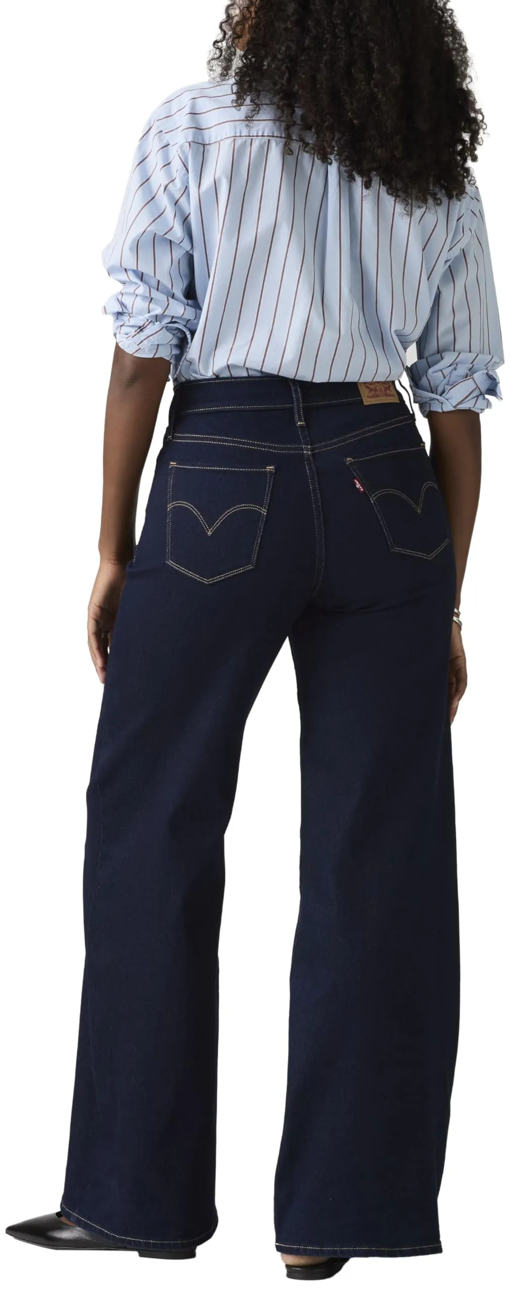 Levi's 318 Shaping Wide Leg Jeans, Darkest Sky, 27W x 32L - immagine 4