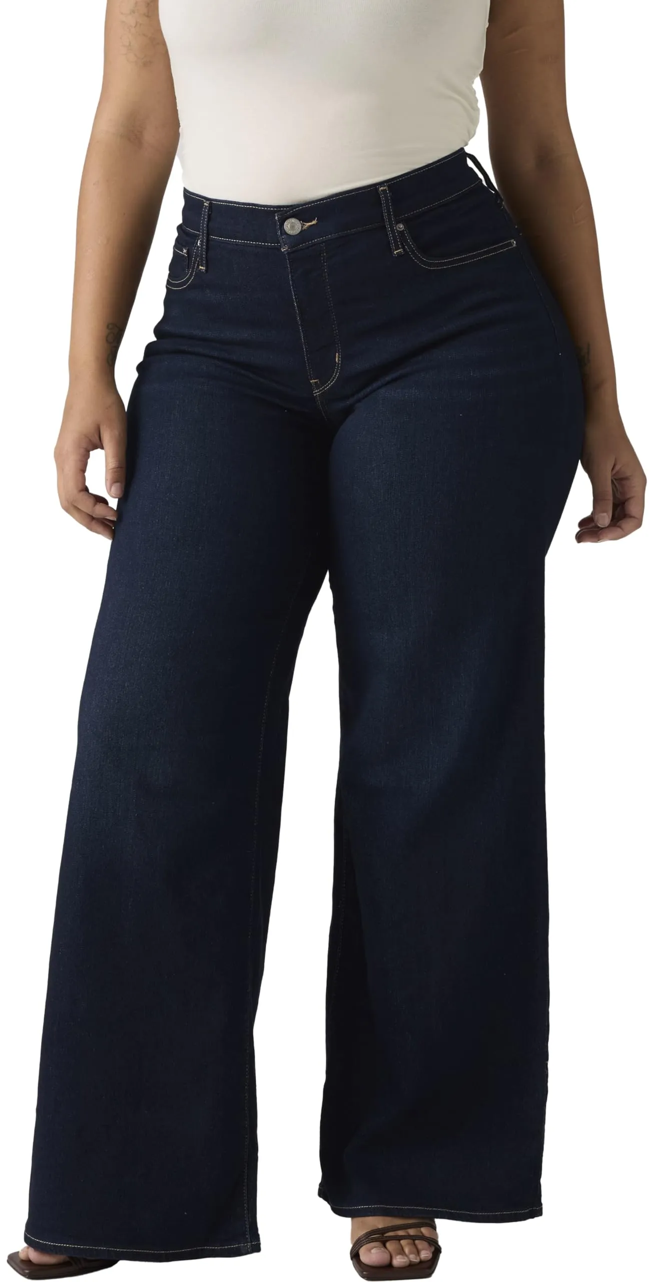 Levi's 318 Shaping Wide Leg Jeans Donna, Opportunità, 31W x 34L - immagine 9