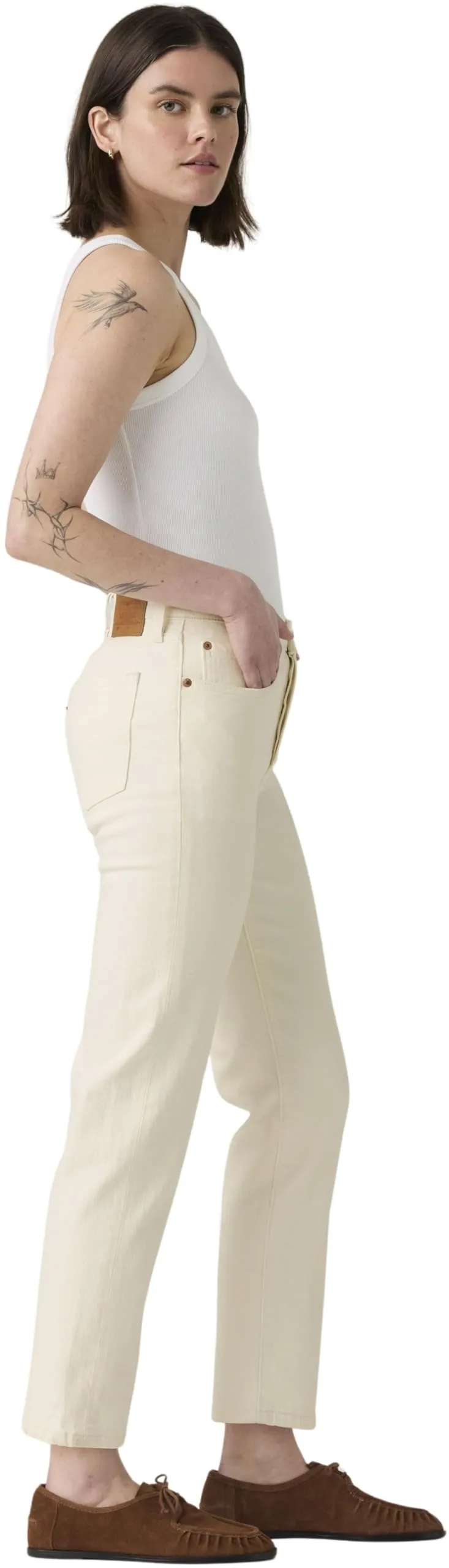 Levi's 501 Crop Jeans Donna - Spacey Brown Rice, 29W / 28L - immagine 2