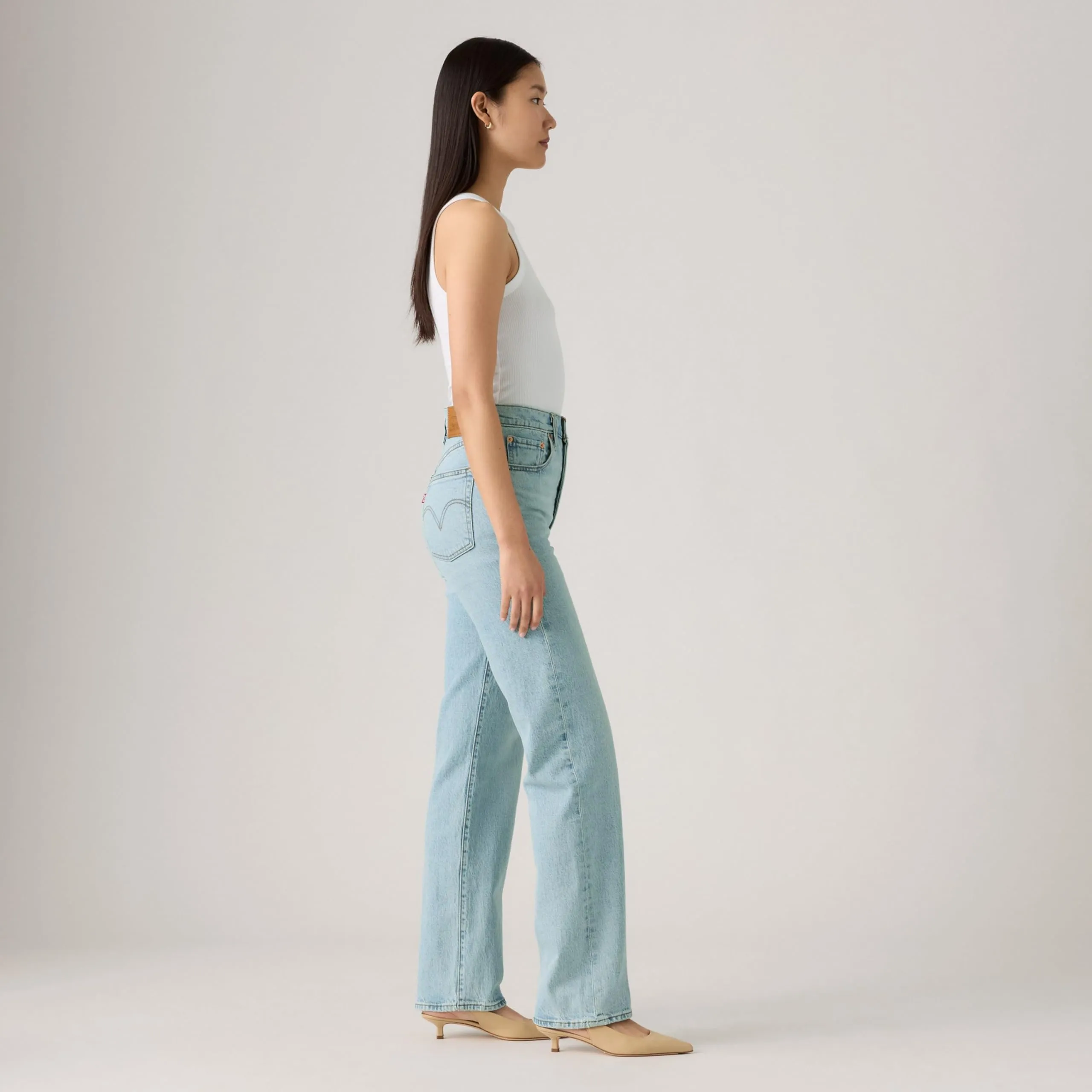 Levi's Ribcage Full Length Jeans, Blasted Stone Clean, 32W x 30L - immagine 2