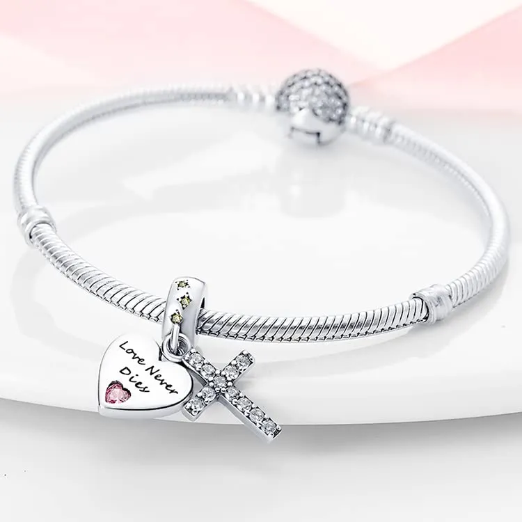 Pandach Ciondolo in Argento Sterling 925 con Cubic Zirconia per Braccialetti e Collane Europee - immagine 3