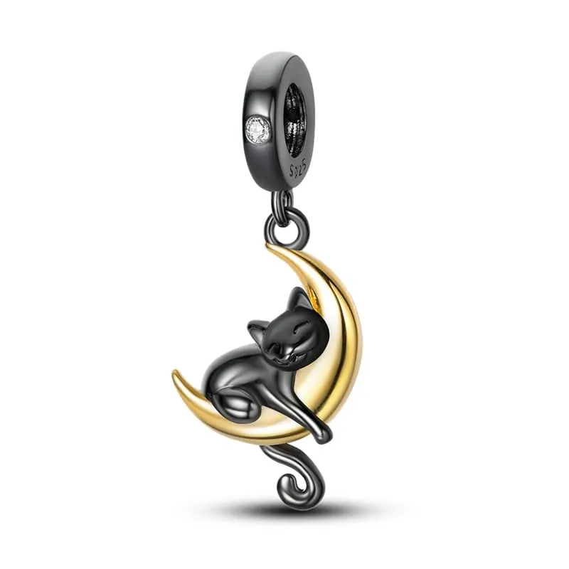 KUNSIR Bead Charm Ciondolo Argento Sterling 925 con Cubic Zirconia per Braccialetti e Collane Europei - immagine 1