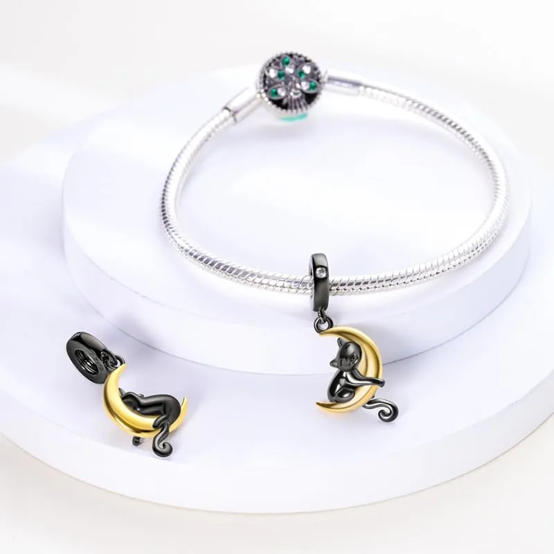 KUNSIR Bead Charm Ciondolo Argento Sterling 925 con Cubic Zirconia per Braccialetti e Collane Europei - immagine 3