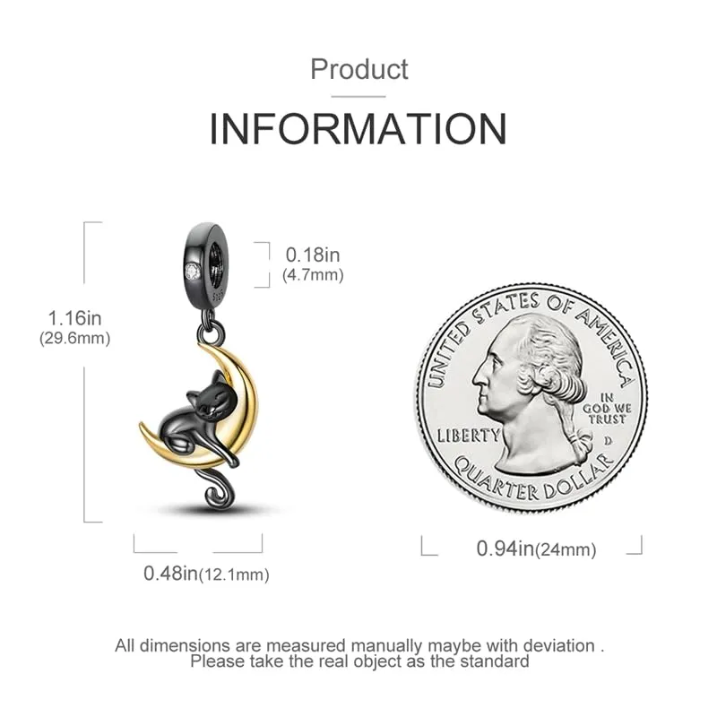KUNSIR Bead Charm Ciondolo Argento Sterling 925 con Cubic Zirconia per Braccialetti e Collane Europei - immagine 5