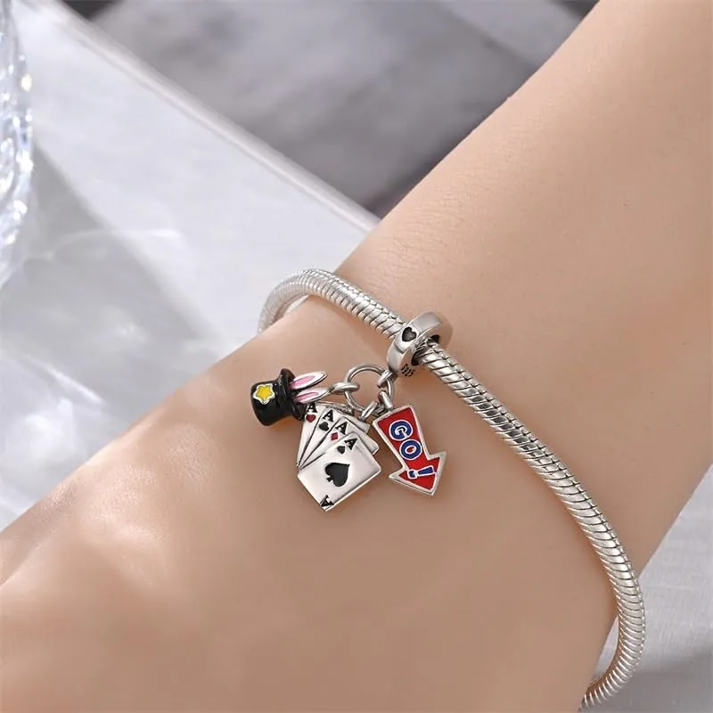 KUNSIR Bead Charm in Argento Sterling 925 e Cubic Zirconia per Braccialetti e Collane Europei - immagine 4