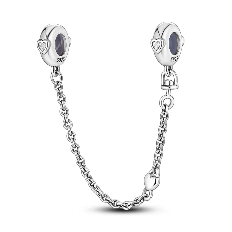 KUNSIR 925 Sterling Silver Bead Charm with Cubic Zirconia for Pandora Compatible Bracelets and Necklaces - immagine 1