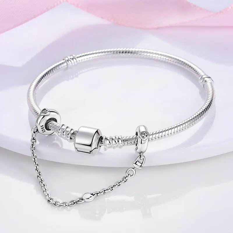 KUNSIR 925 Sterling Silver Bead Charm with Cubic Zirconia for Pandora Compatible Bracelets and Necklaces - immagine 2