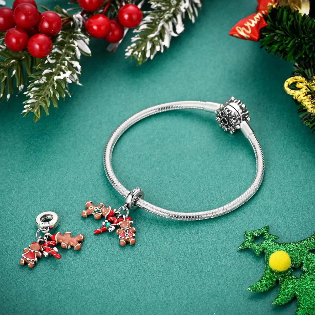 KUNSIR Ciondolo in Argento Sterling 925 con Cubic Zirconia per Braccialetti e Collane Europei - immagine 3