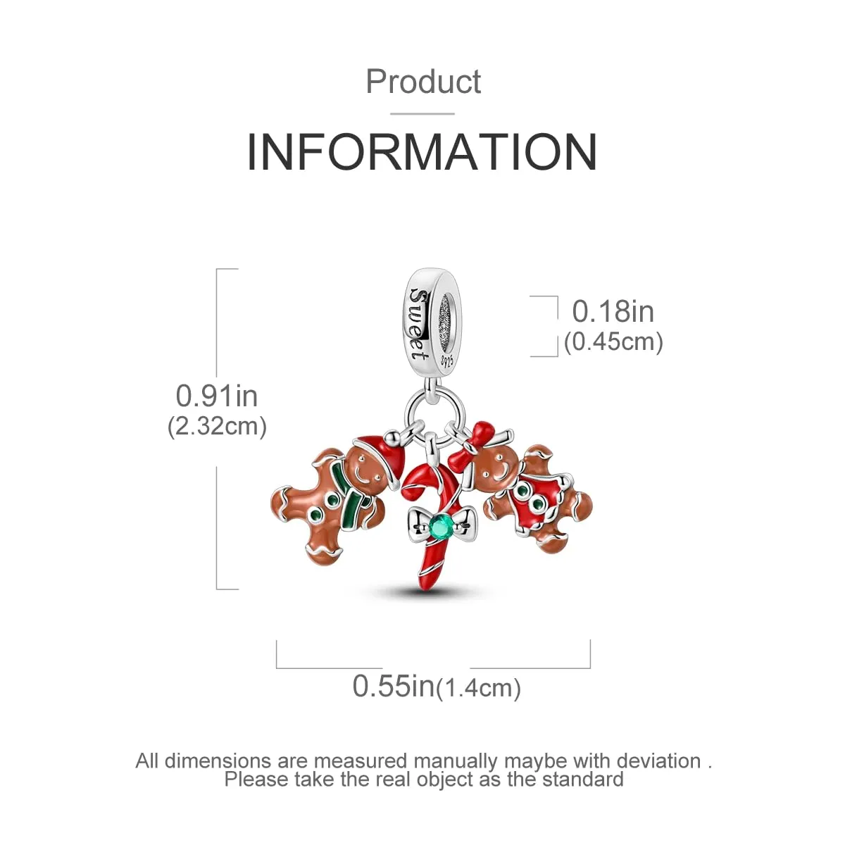 KUNSIR Ciondolo in Argento Sterling 925 con Cubic Zirconia per Braccialetti e Collane Europei - immagine 5