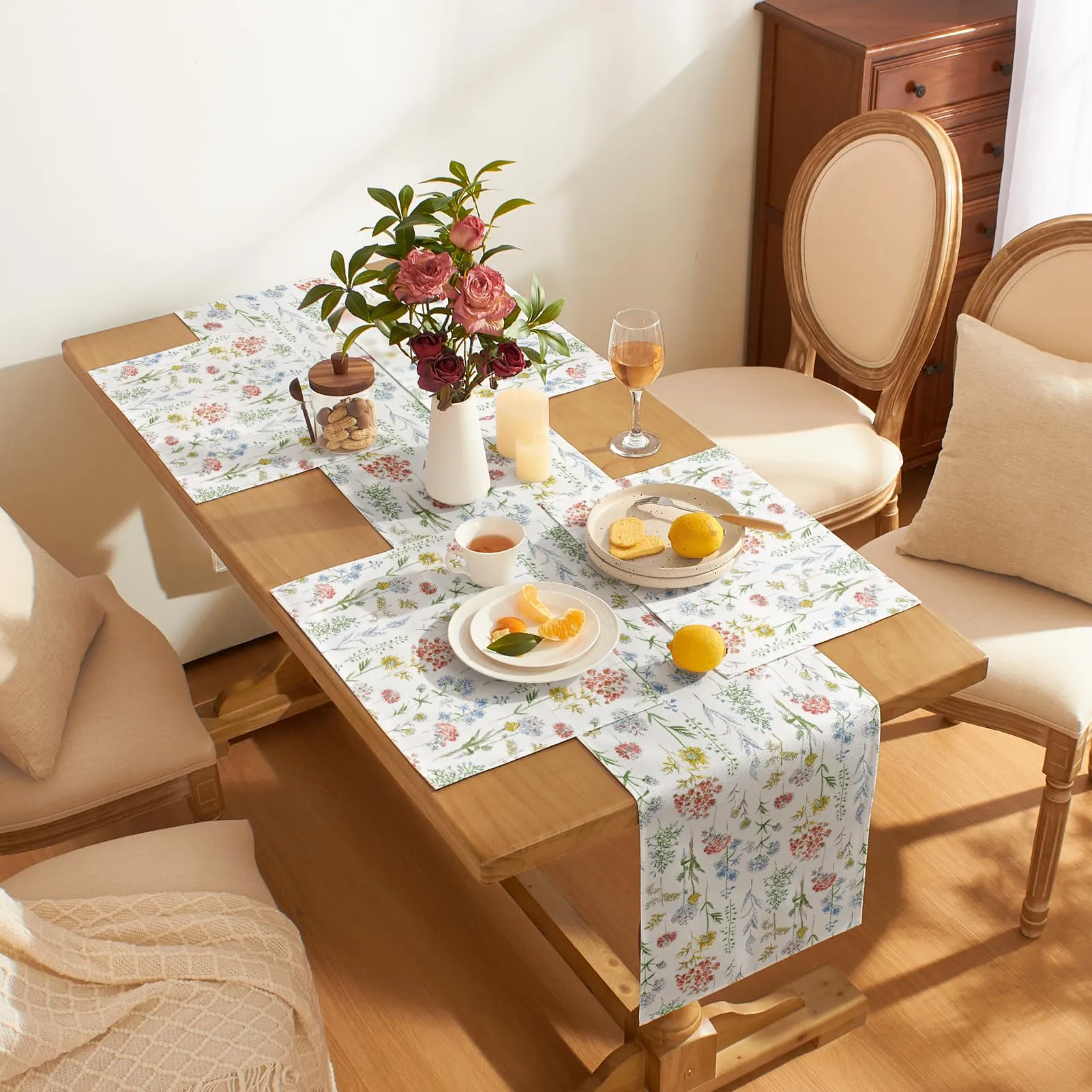 Softalker Runner da Tavolo Floreale, 33 x 183 cm, Poliestere - immagine 7
