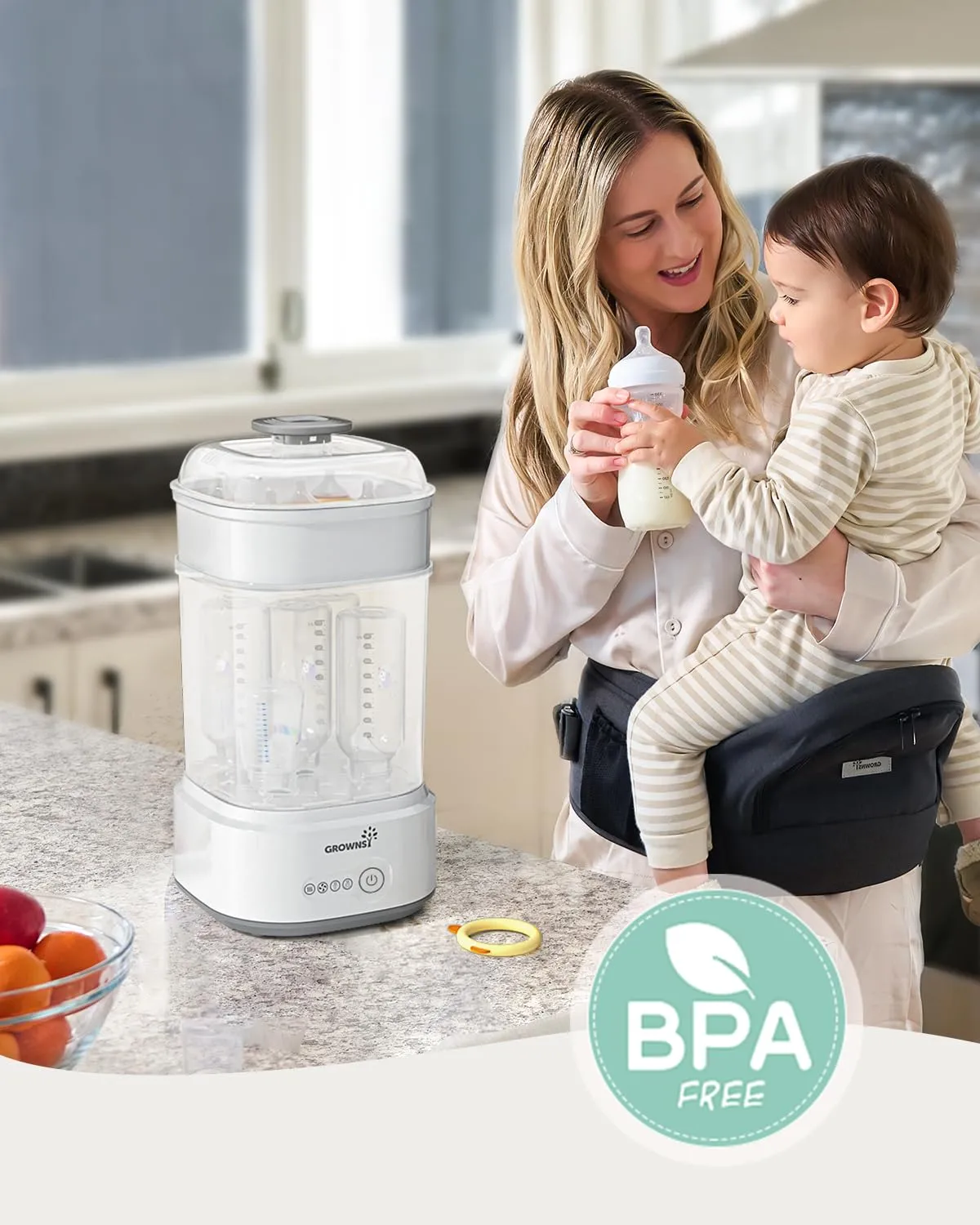 Grownsy Sterilizzatore Biberon con Asciugatura 5 in 1 - immagine 7