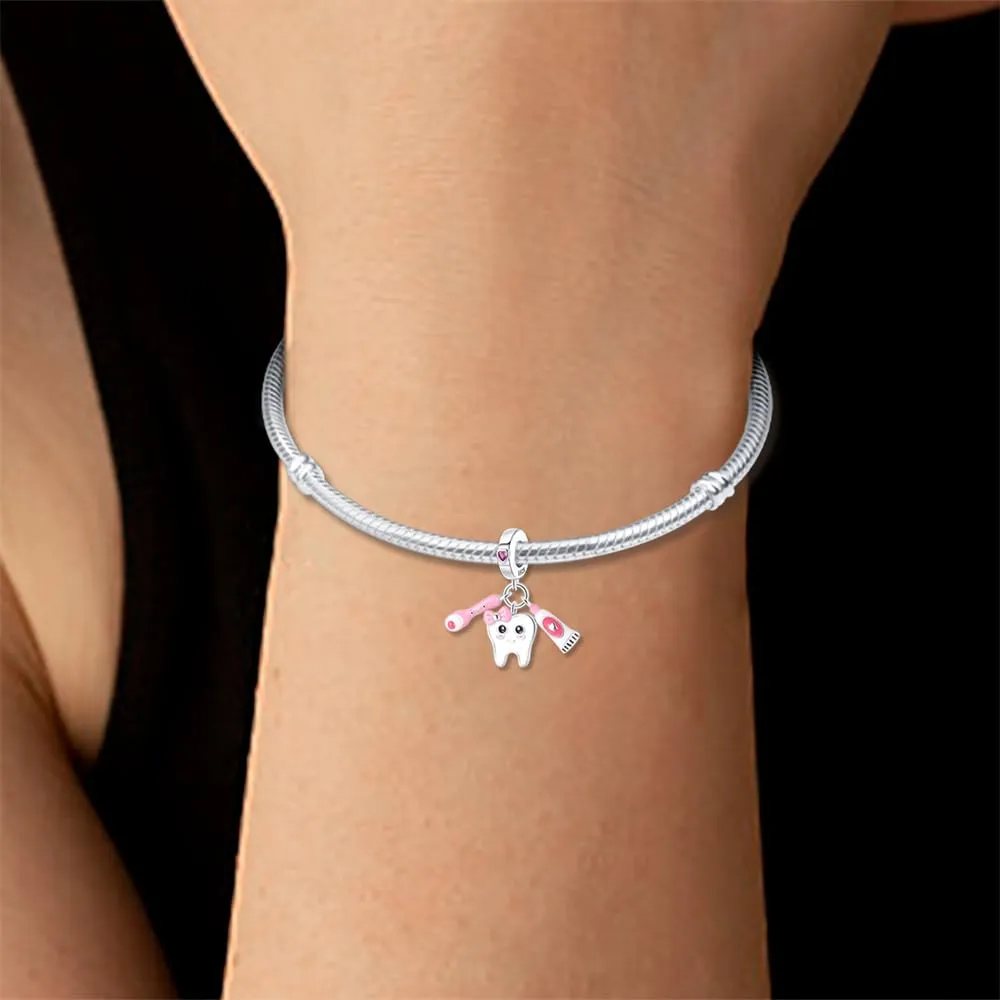 Pandach Ciondolo in Argento Sterling 925 con Cubic Zirconia per Braccialetti e Collane Europee - immagine 4
