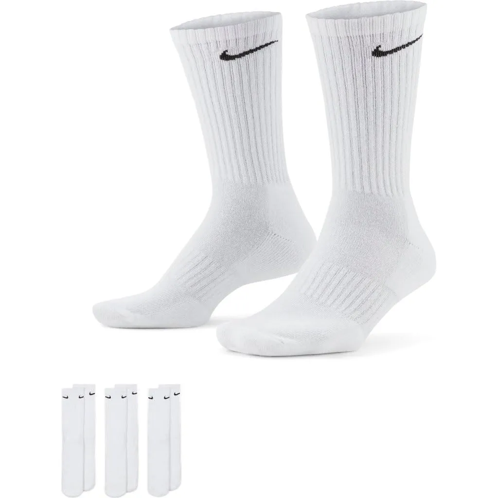 Nike Value Cotton Crew Socks, 3-Pack, White/Blue, L 42-46 - immagine 2