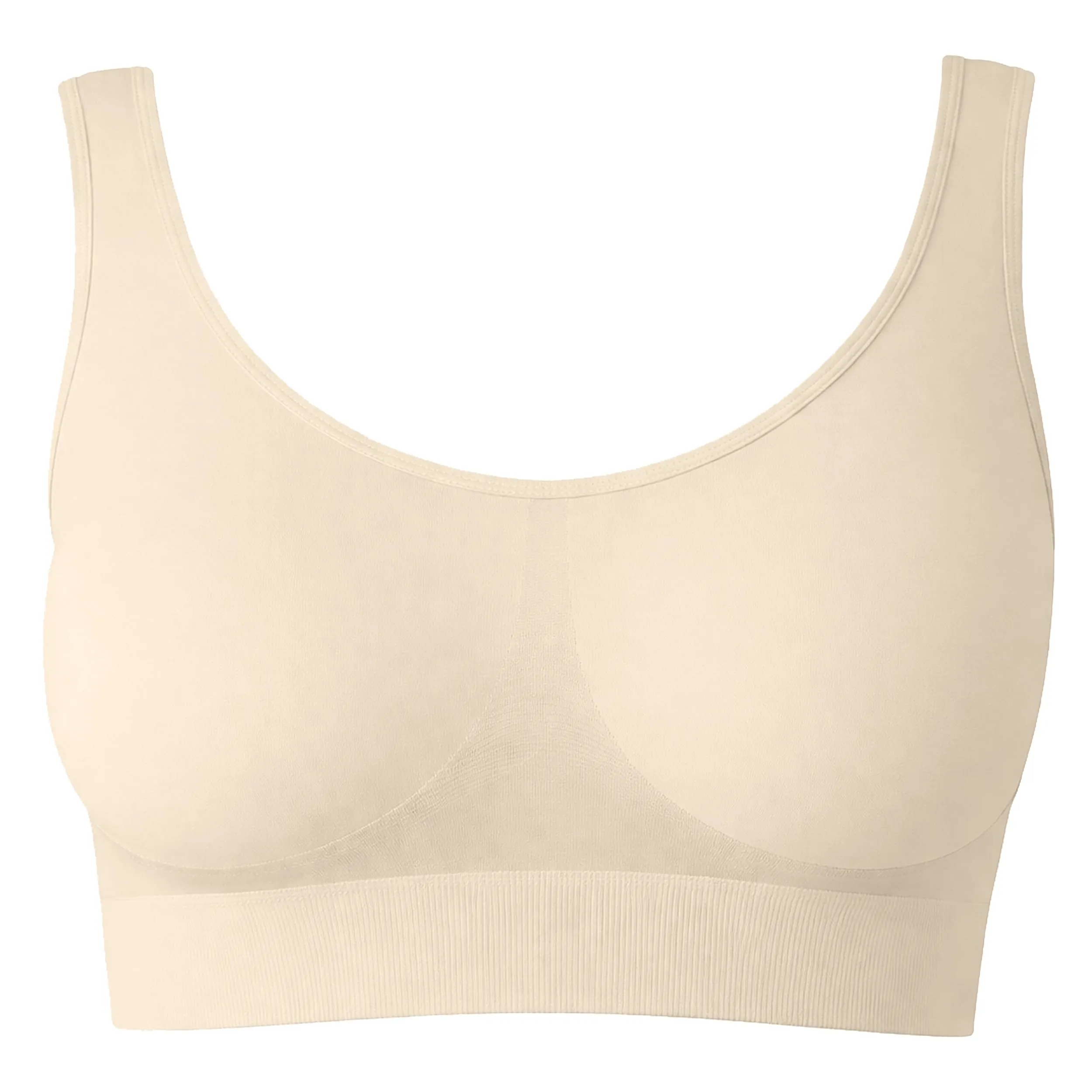 UnsichtBra Set di 3 Reggiseni Senza Ferretto, Senza Cuciture, Nero, Bianco, Beige - immagine 1