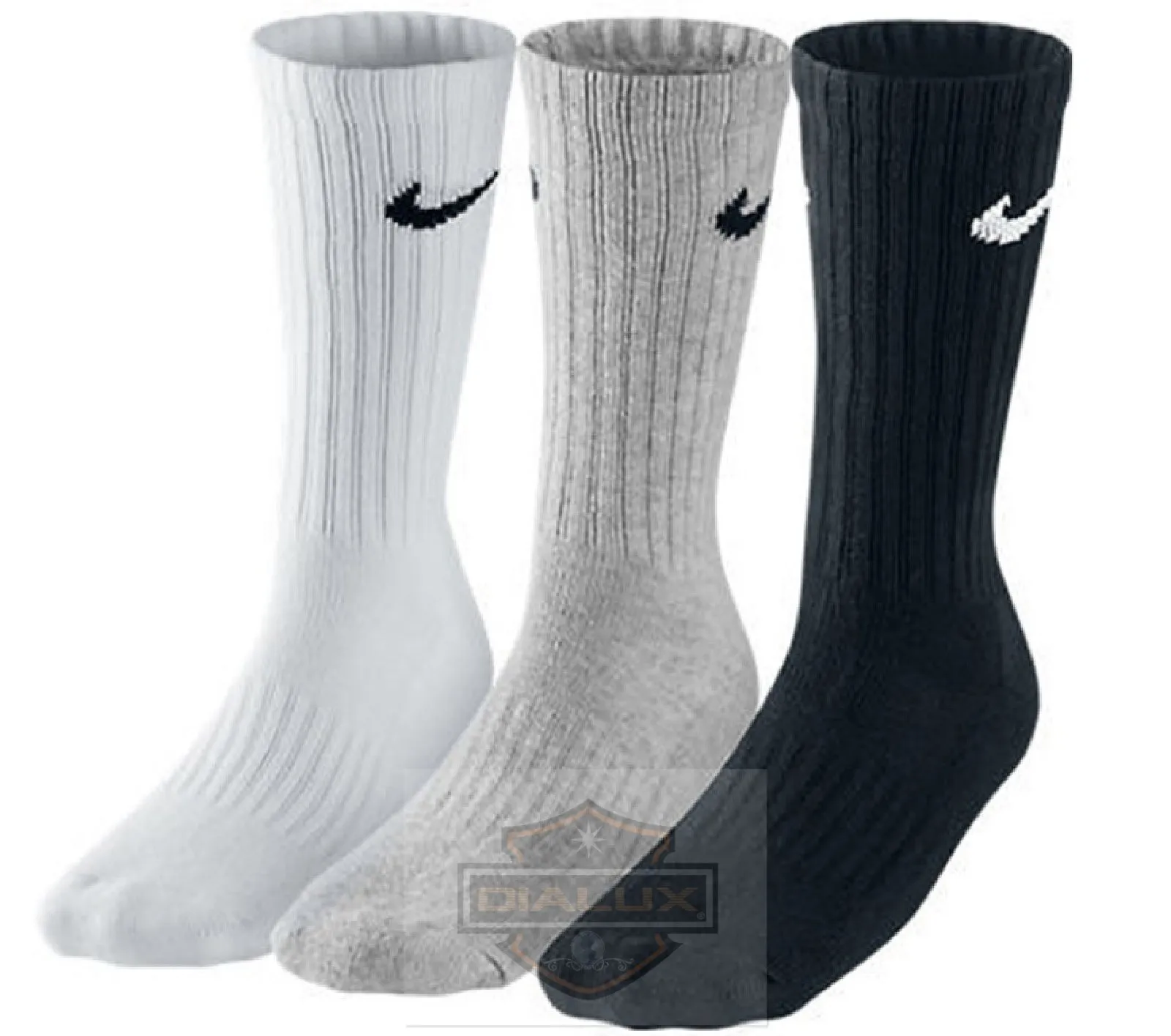 Nike Calzini Unisex Sx4508 001 Bianco/Grigio/Nero S - immagine 2