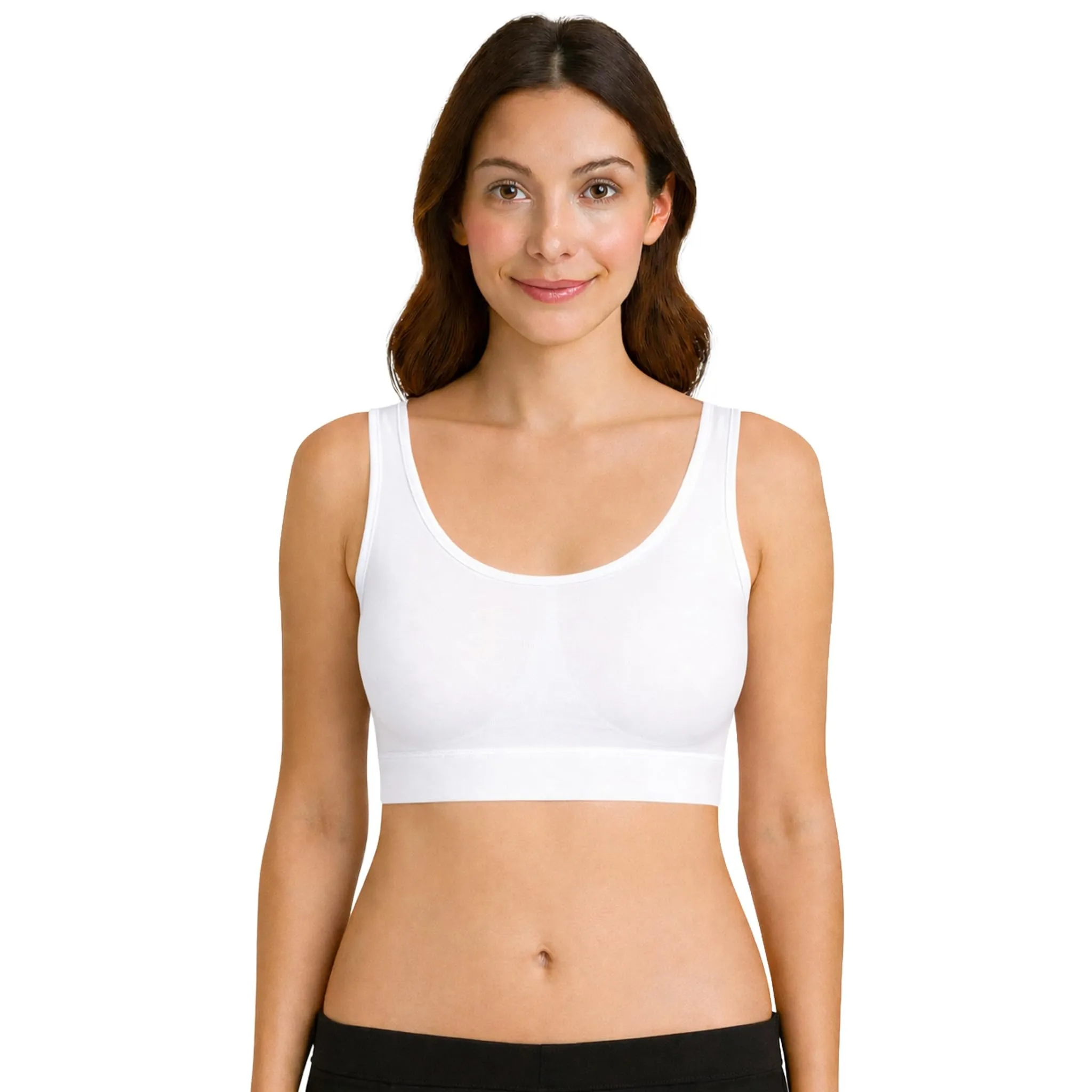 UnsichtBra Set di 3 Reggiseni Senza Ferretto e Senza Cuciture, Nero, Bianco, Beige - immagine 8
