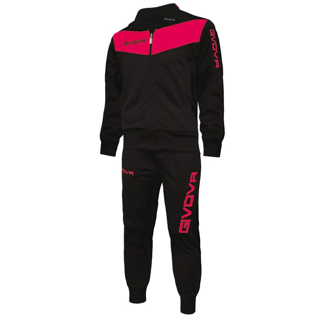 Givova Visa Tuta Sportiva Uomo, Nero/Fucsia, 2XL - immagine 1
