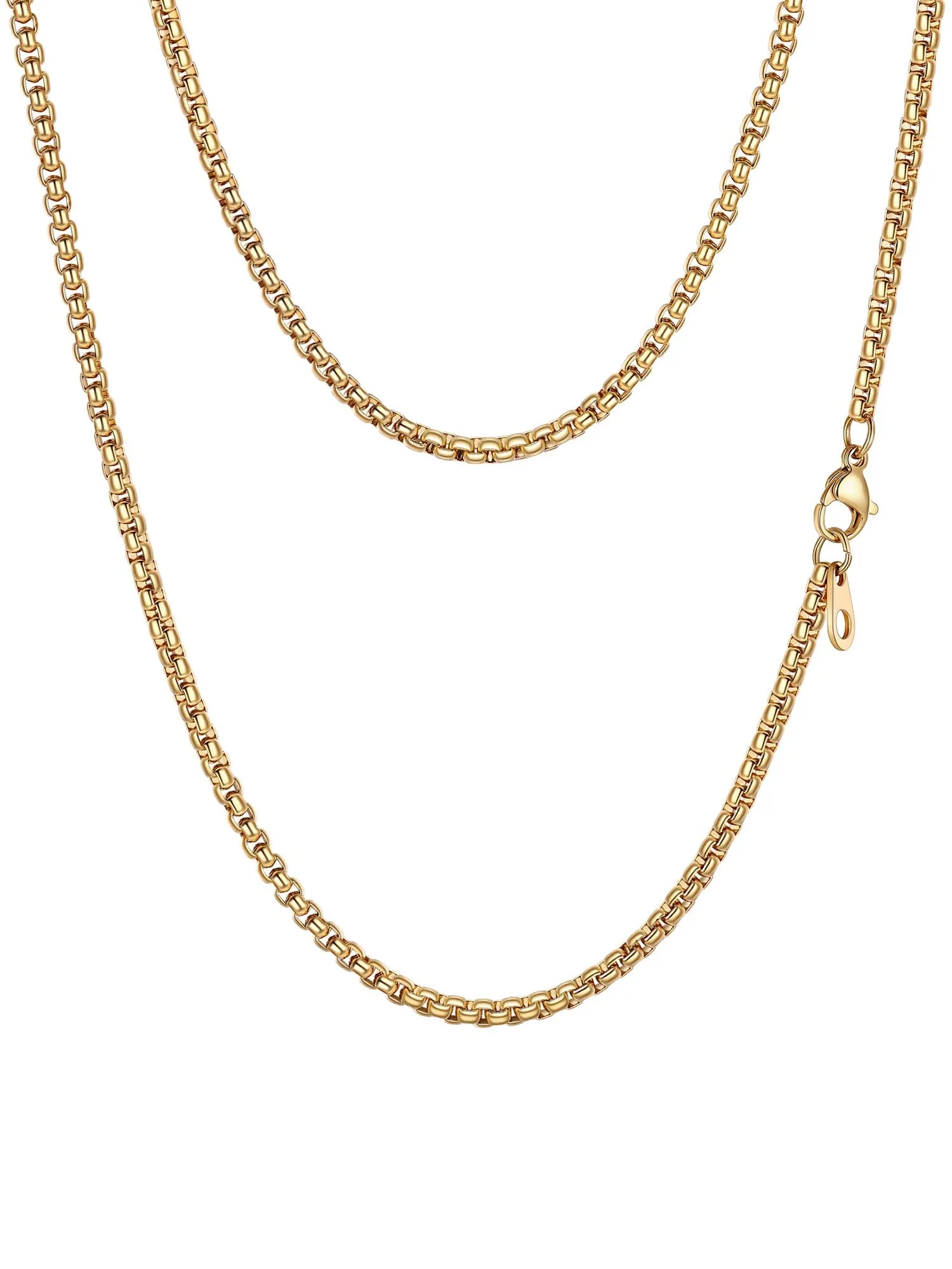 PROSTEEL Collana a Maglia Veneziana in Acciaio Inox Chirurgico, 3mm, 46-76cm - immagine 1