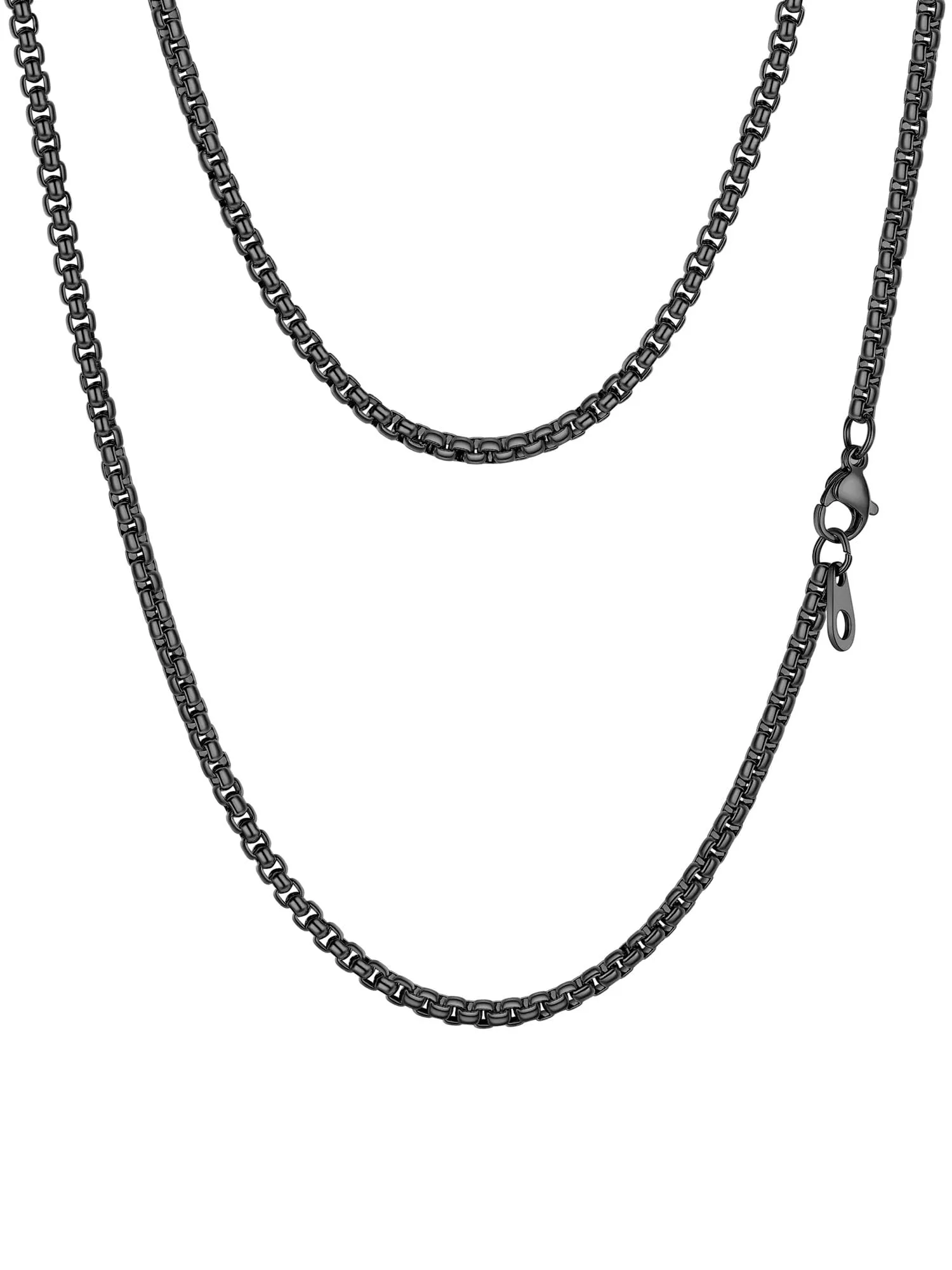 Prosteel Collana in Acciaio Inox da Uomo, 3 mm, Nero, PSN2694H-22 - immagine 1