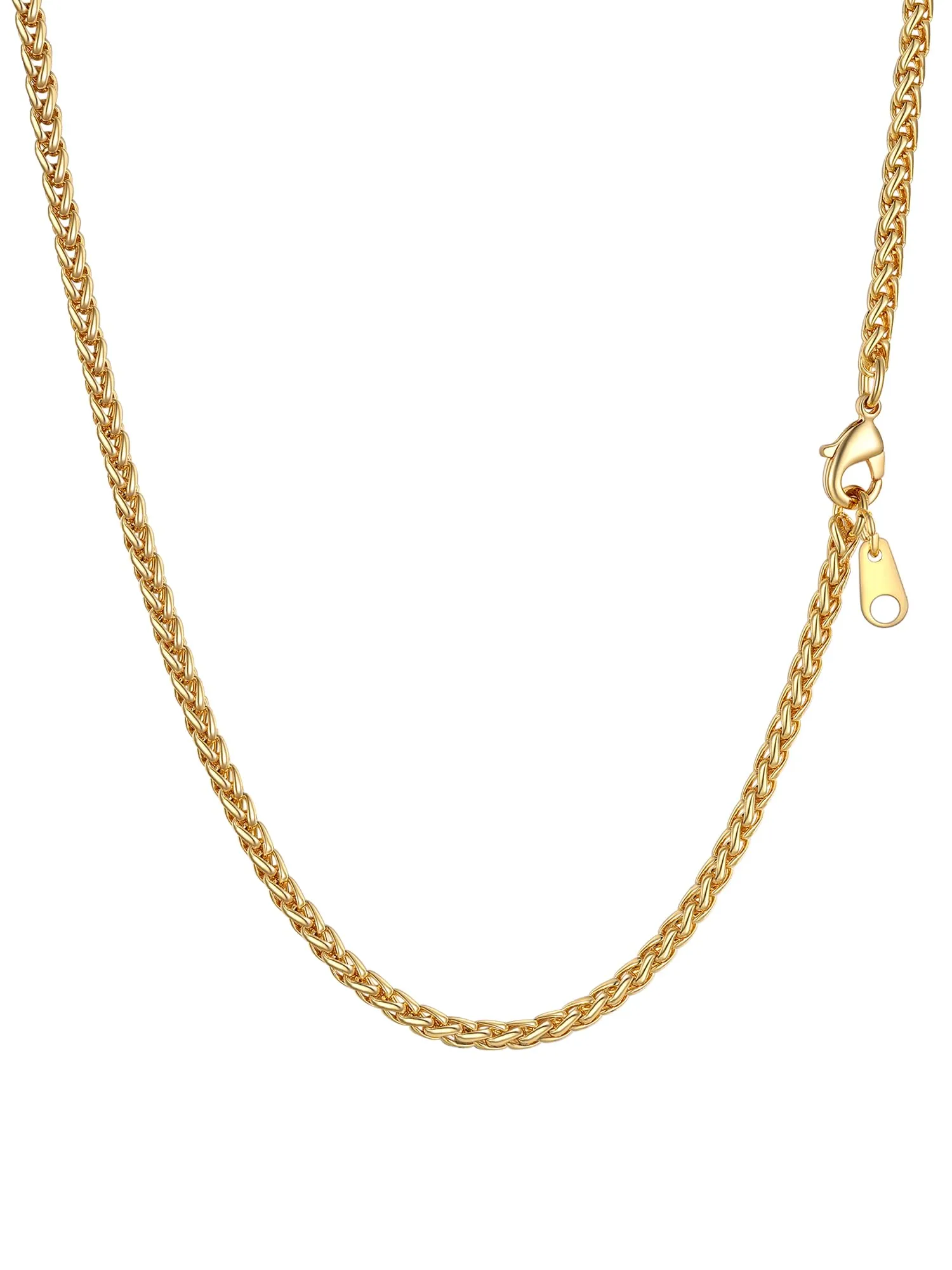 PROSTEEL Collana a Maglia Spiga in Acciaio Inox 316L, 3mm x 71cm - immagine 1