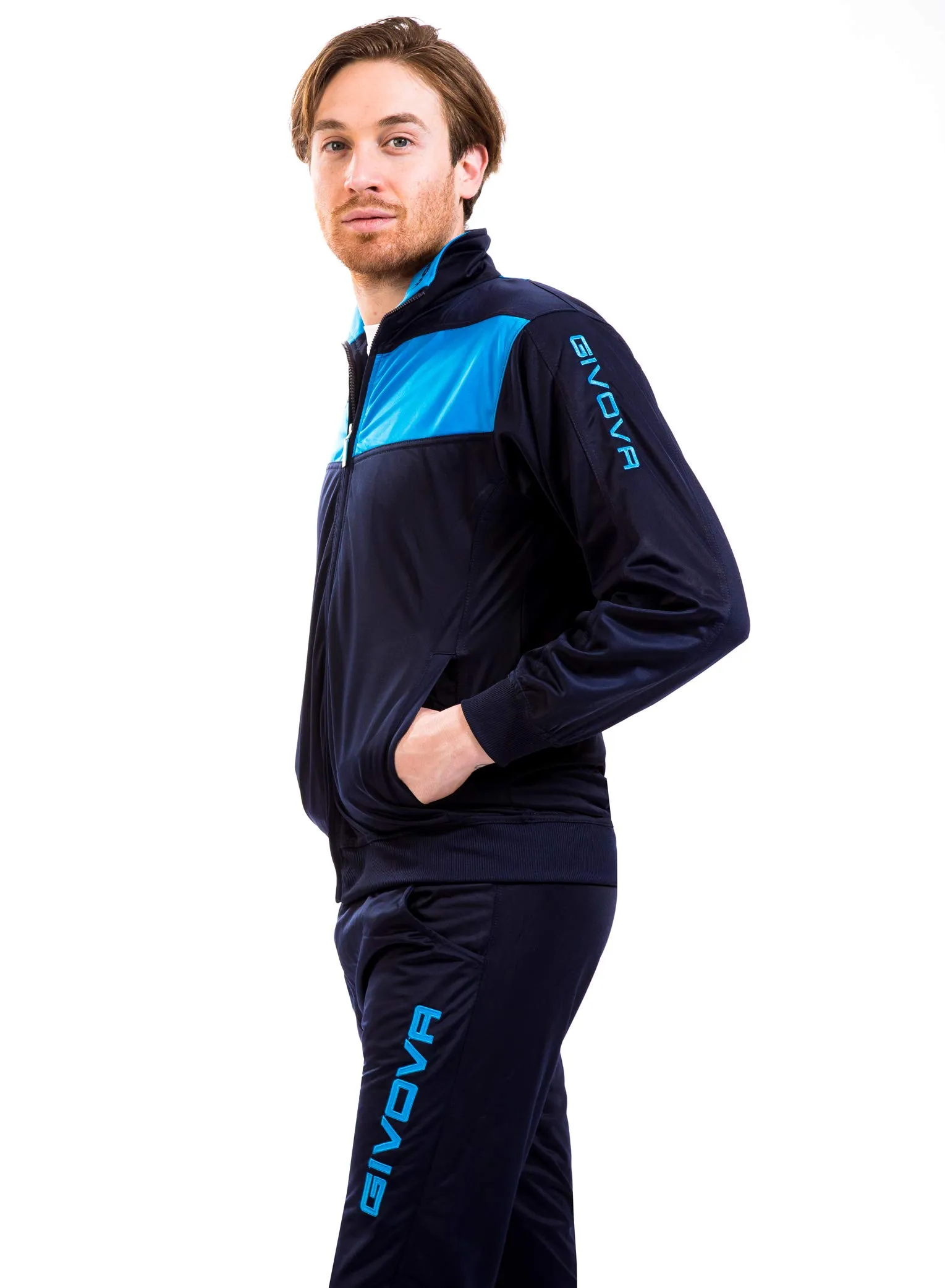 Givova Tuta Visa Triacetato Blu/Turchese, 3XS - immagine 1