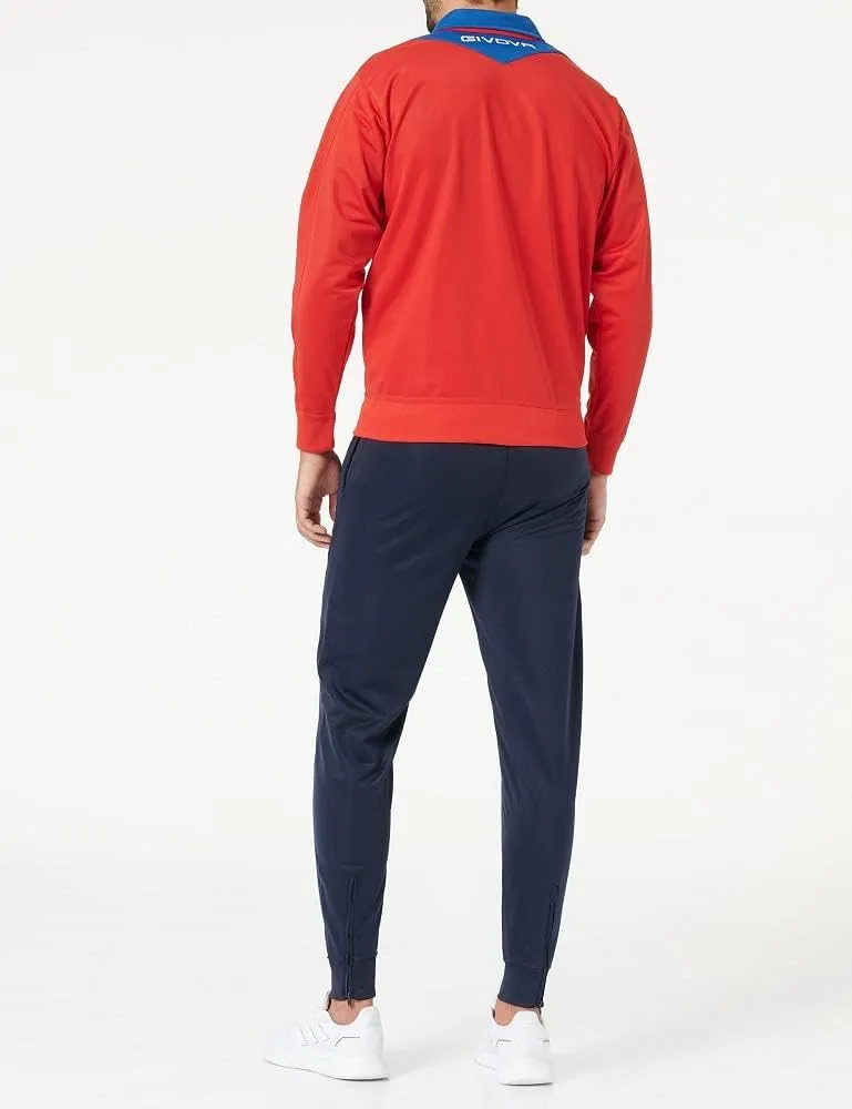 Givova Tuta Visa Triacetato Azzurro/Rosso Tg. 4XS - immagine 3