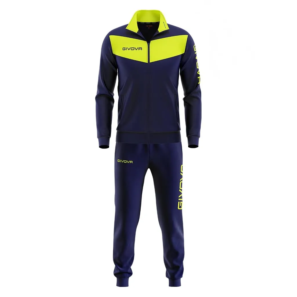 Givova Visa Tuta Sportiva Uomo Blu/Giallo Fluo 4XL - immagine 1