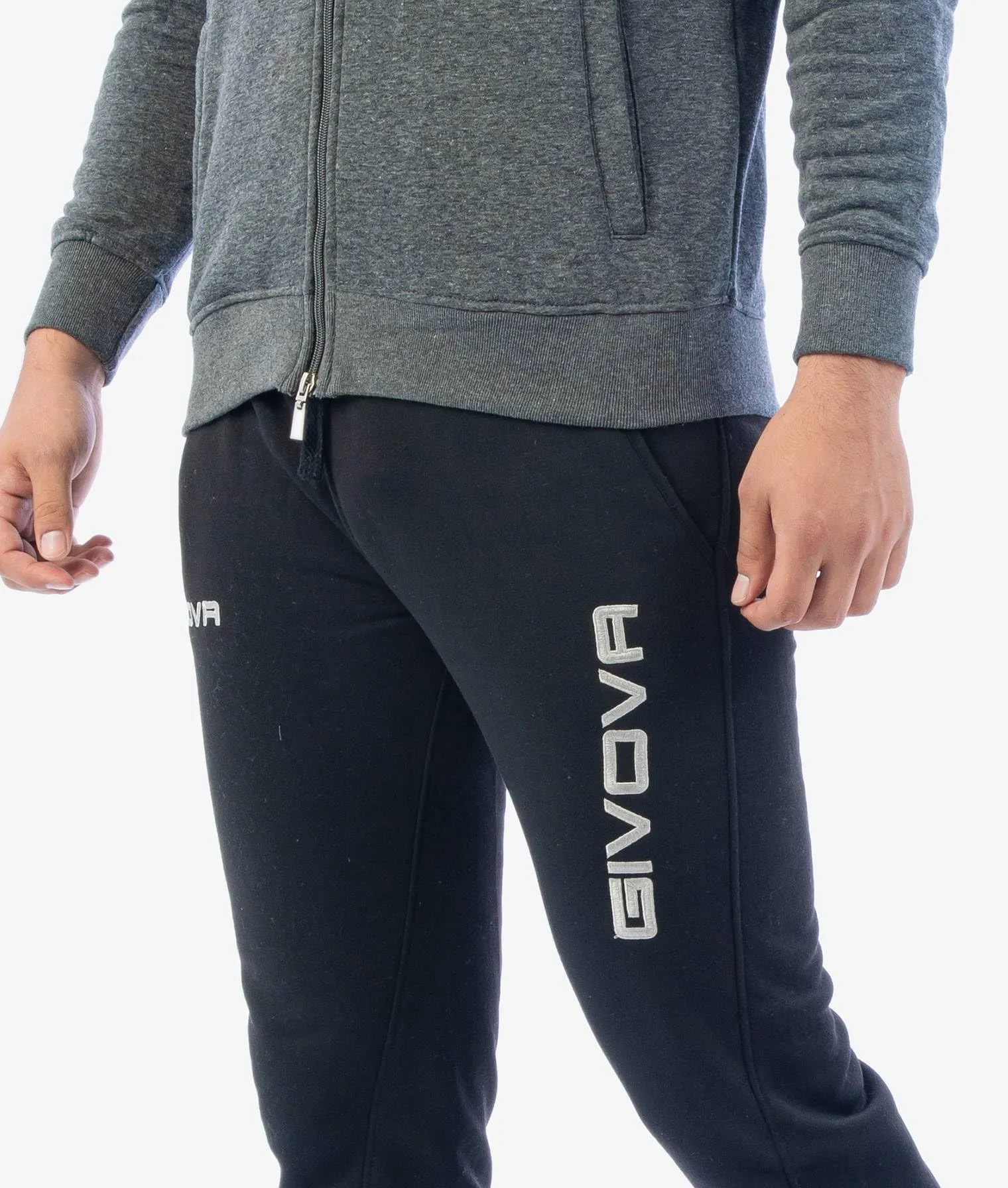 GIVOVA Tuta King Felpa Grigio Scuro/Nero 3XL - immagine 4