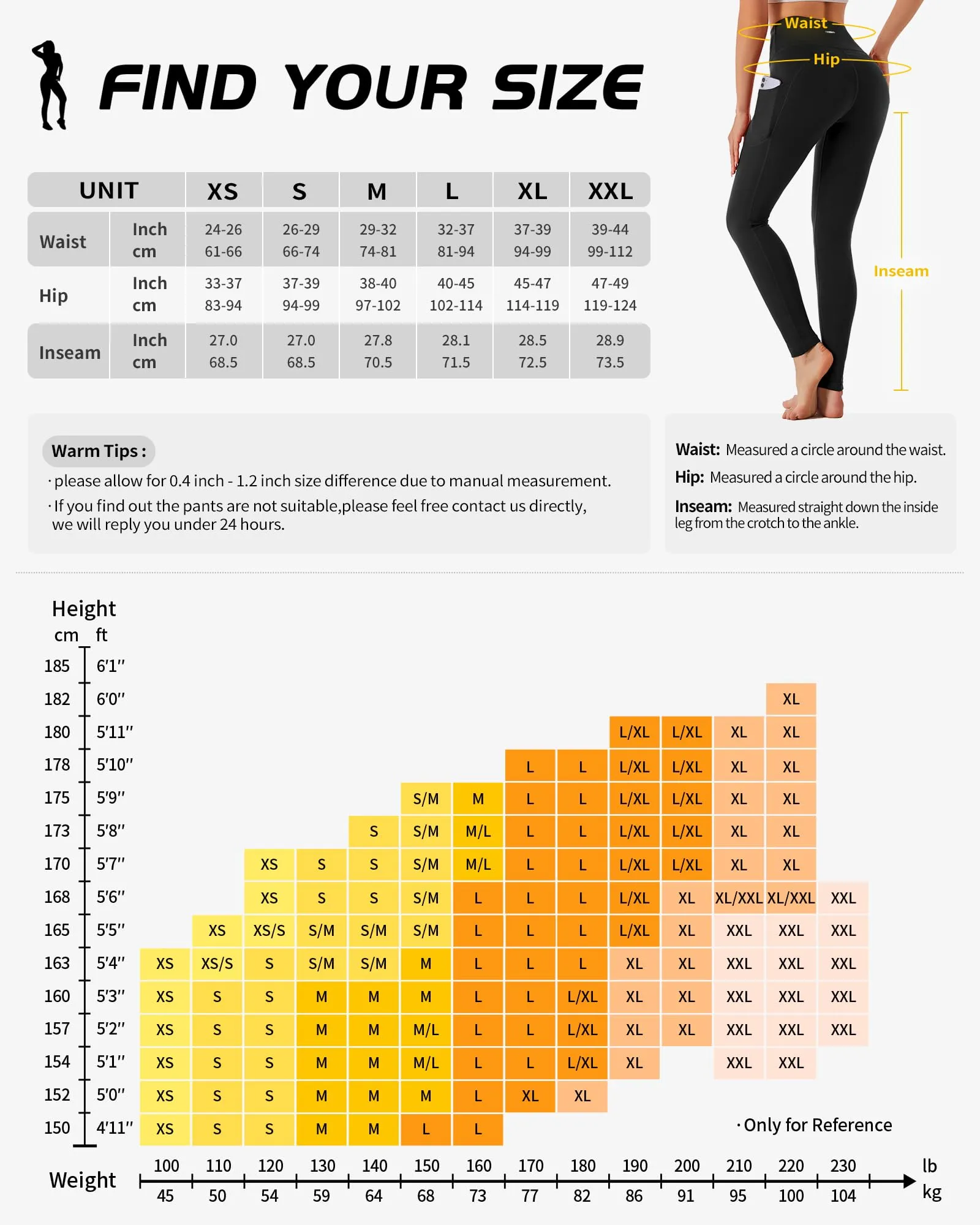 CAMBIVO Leggins Sportivi Donna Push Up a Vita Alta con Tasche SF10 - immagine 2