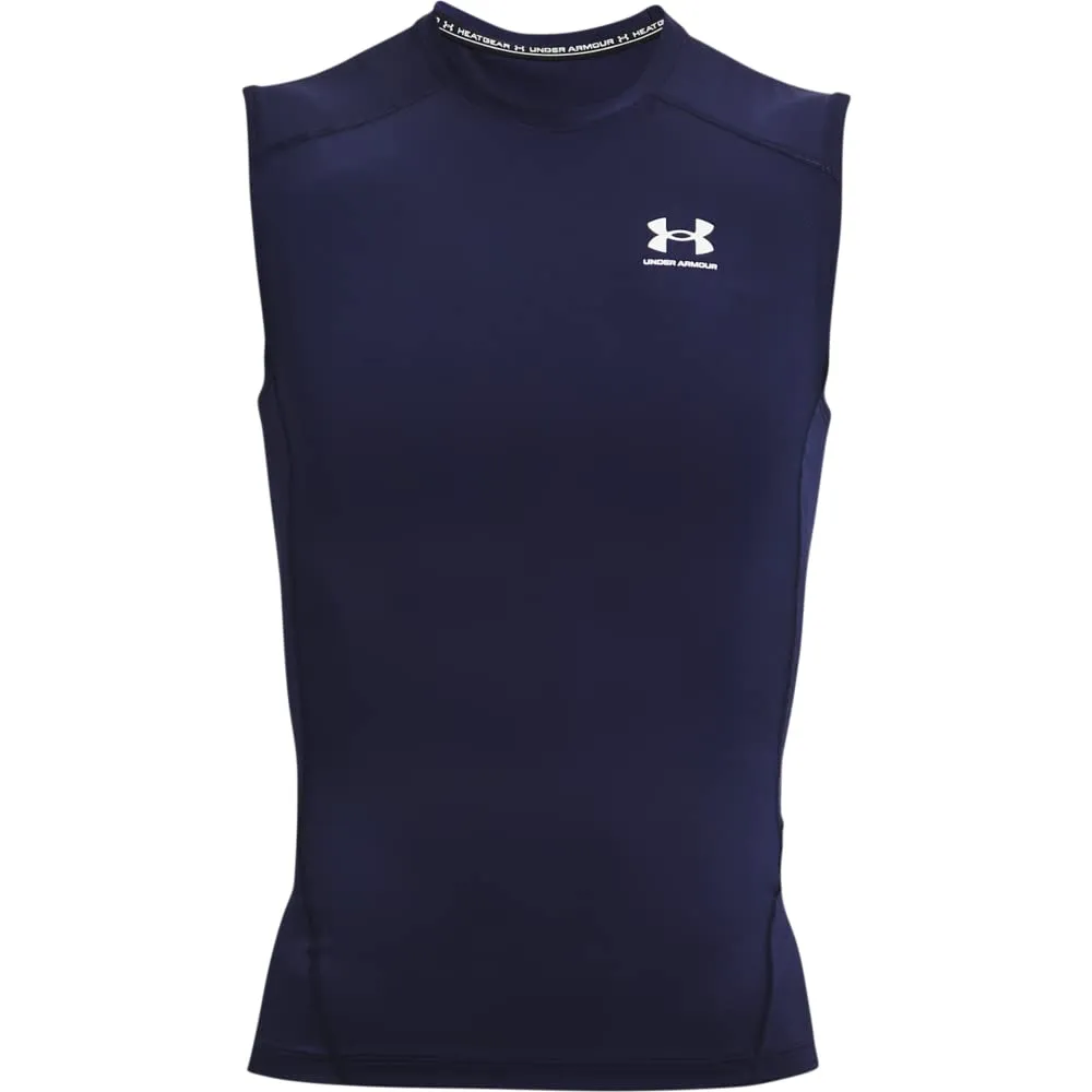 Under Armour UA HG Armour Comp SL Shirt - Midnight Navy / White - immagine 6