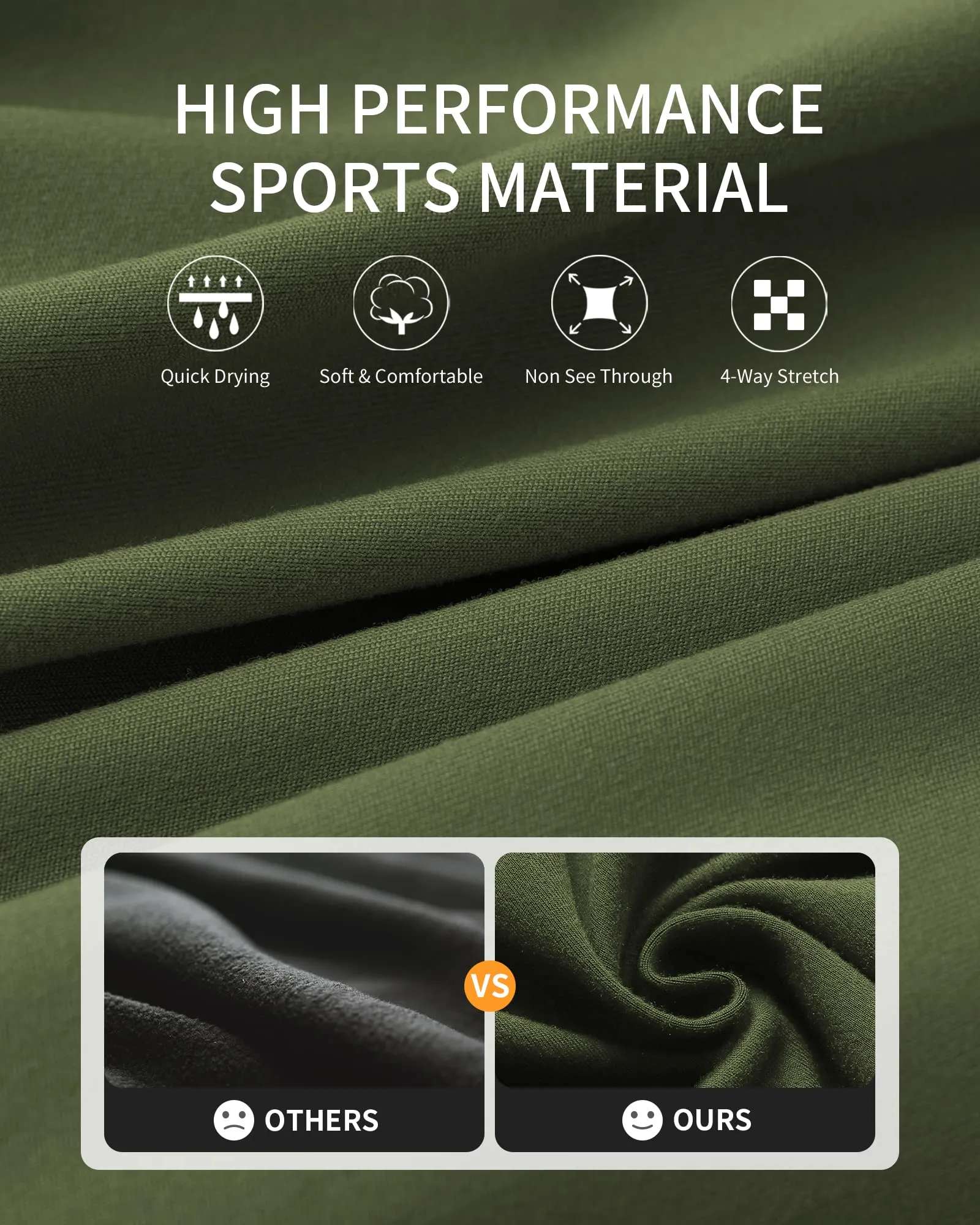 CAMBIVO Leggins Sportivi Donna a Vita Alta con Tasche, Verde, L - immagine 6