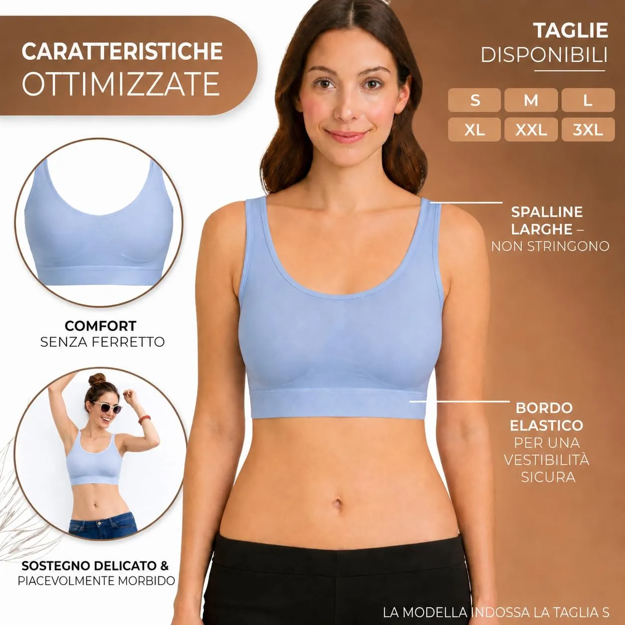 UnsichtBra Reggiseno Benessere Sportivo XL PasBla - immagine 3