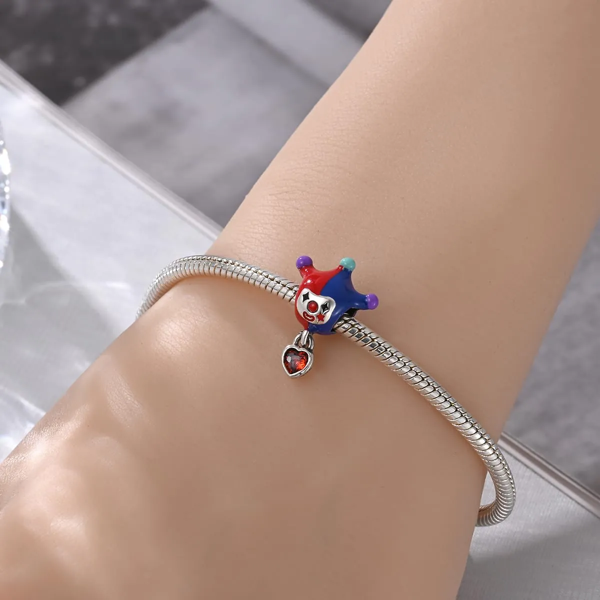 TINSLO Bead Charm in Argento Sterling 925 con Cubic Zirconia, Compatibile con Braccialetti e Collane Europee - immagine 4