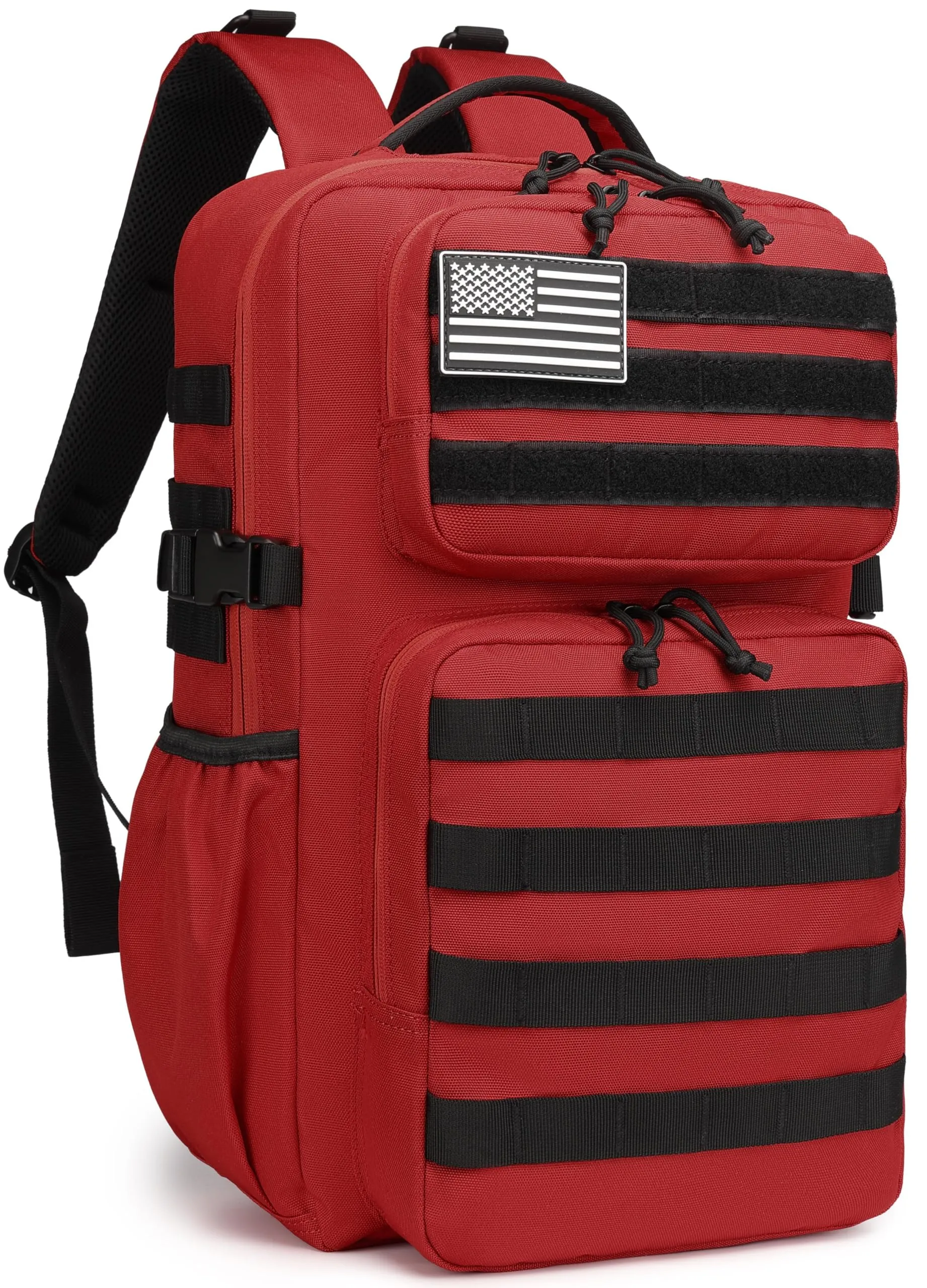 Wotony Zaino Tattico Militare Impermeabile con Sistema Molle, 30L, Rosso - immagine 1