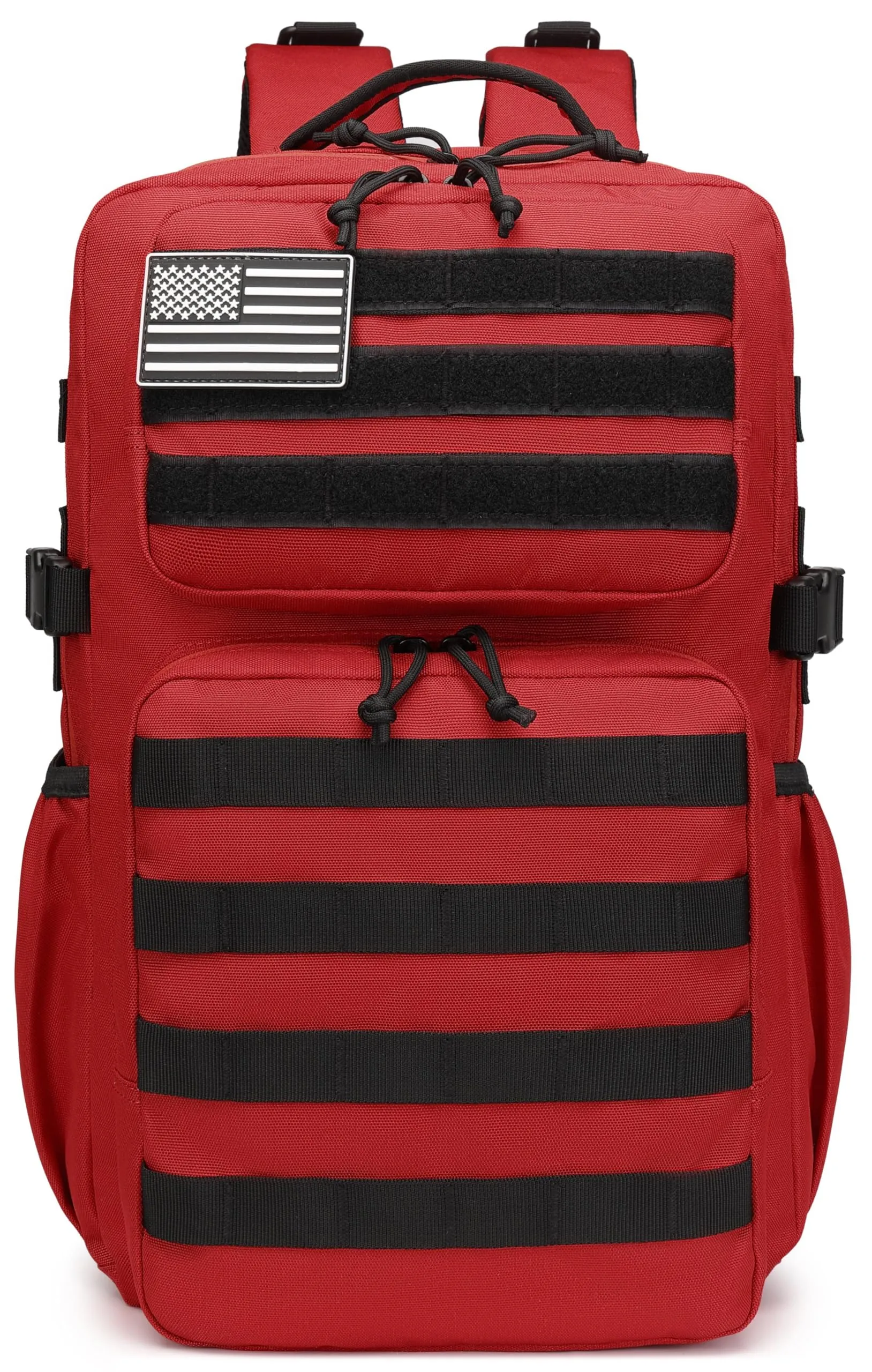 Wotony Zaino Tattico Militare Impermeabile con Sistema Molle, 30L, Rosso - immagine 2