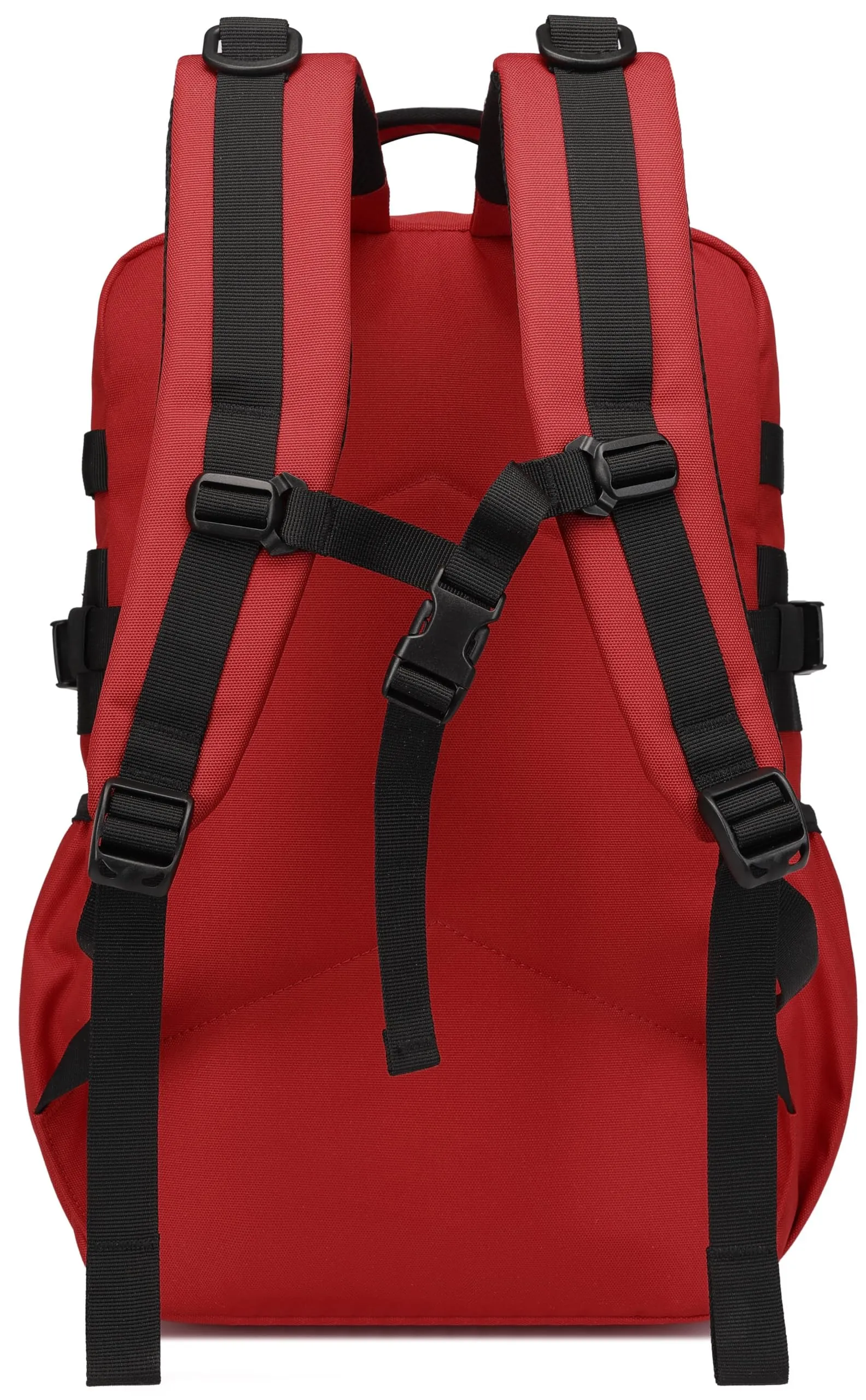 Wotony Zaino Tattico Militare Impermeabile con Sistema Molle, 30L, Rosso - immagine 4