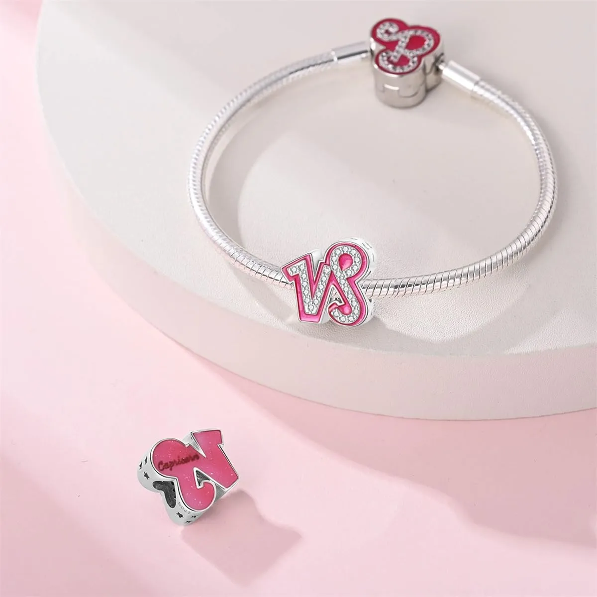 TINSLO Bead Charm in Argento Sterling 925 con Cubic Zirconia, Compatibile con Braccialetti e Collane Pandora e Europei - immagine 3