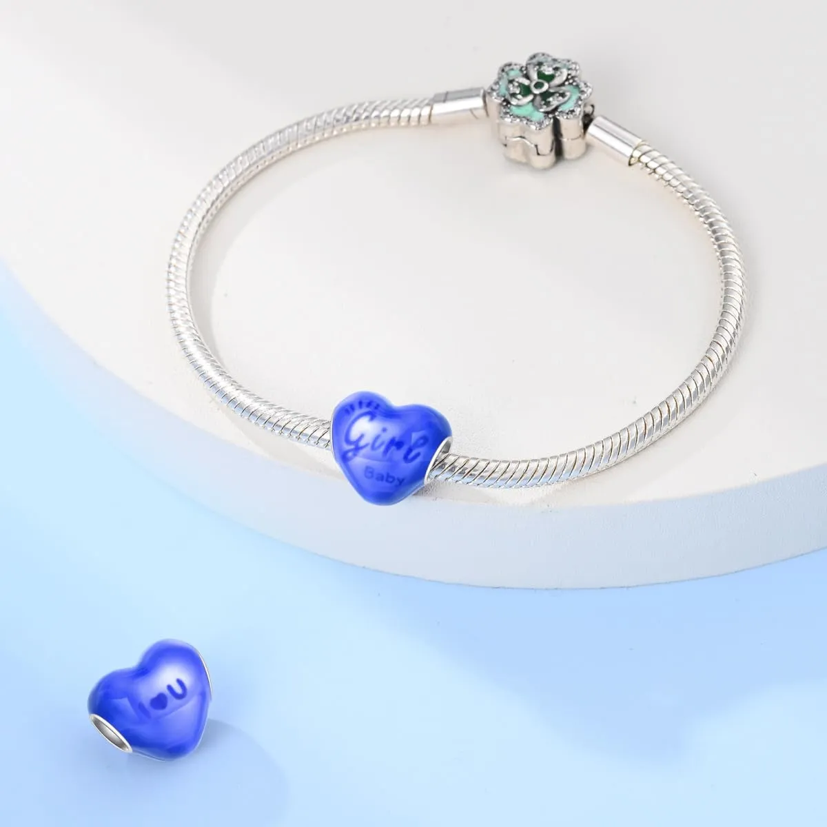 TINSLO Bead Charm Ciondolo in Argento Sterling 925 con Cubic Zirconia per Braccialetti e Collane Europee - immagine 2