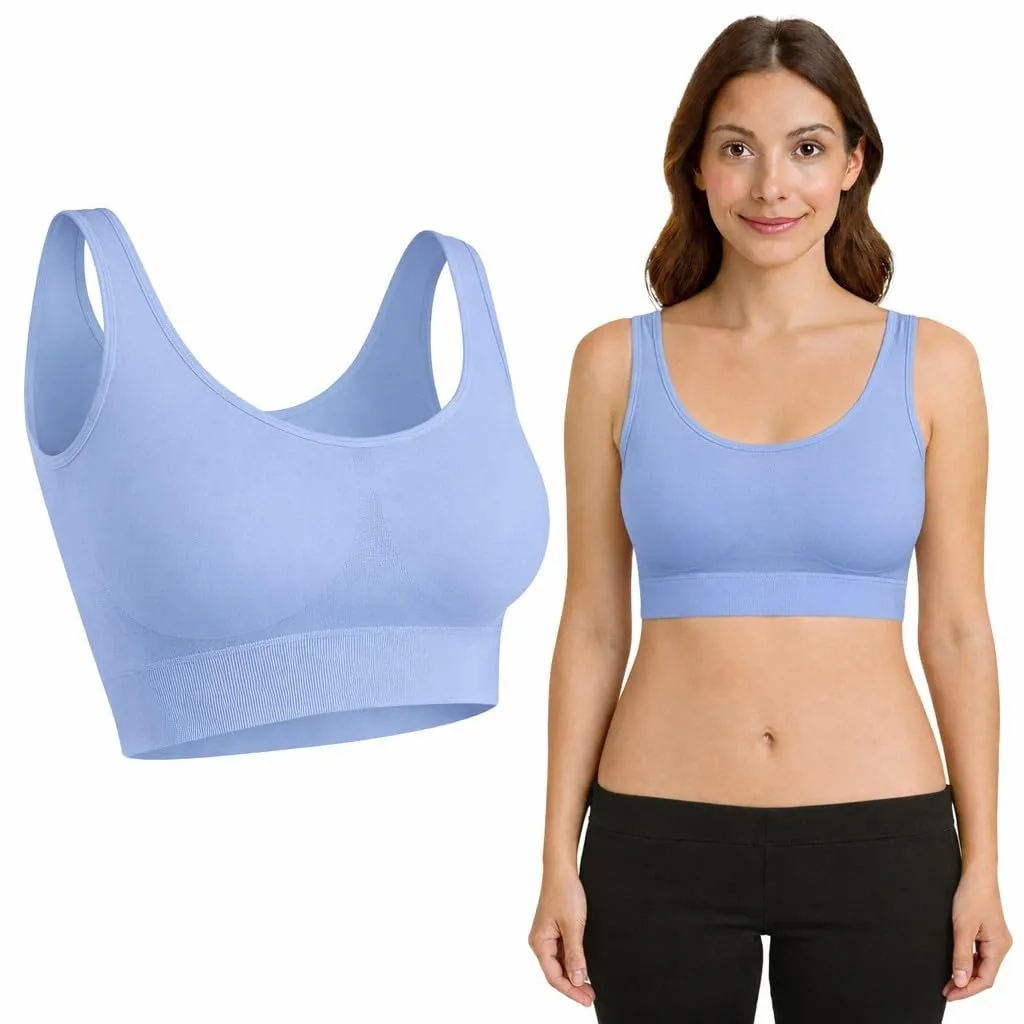 UnsichtBra Reggiseno Benessere Sportivo per Donna, Taglia S, Blu Crema - immagine 9