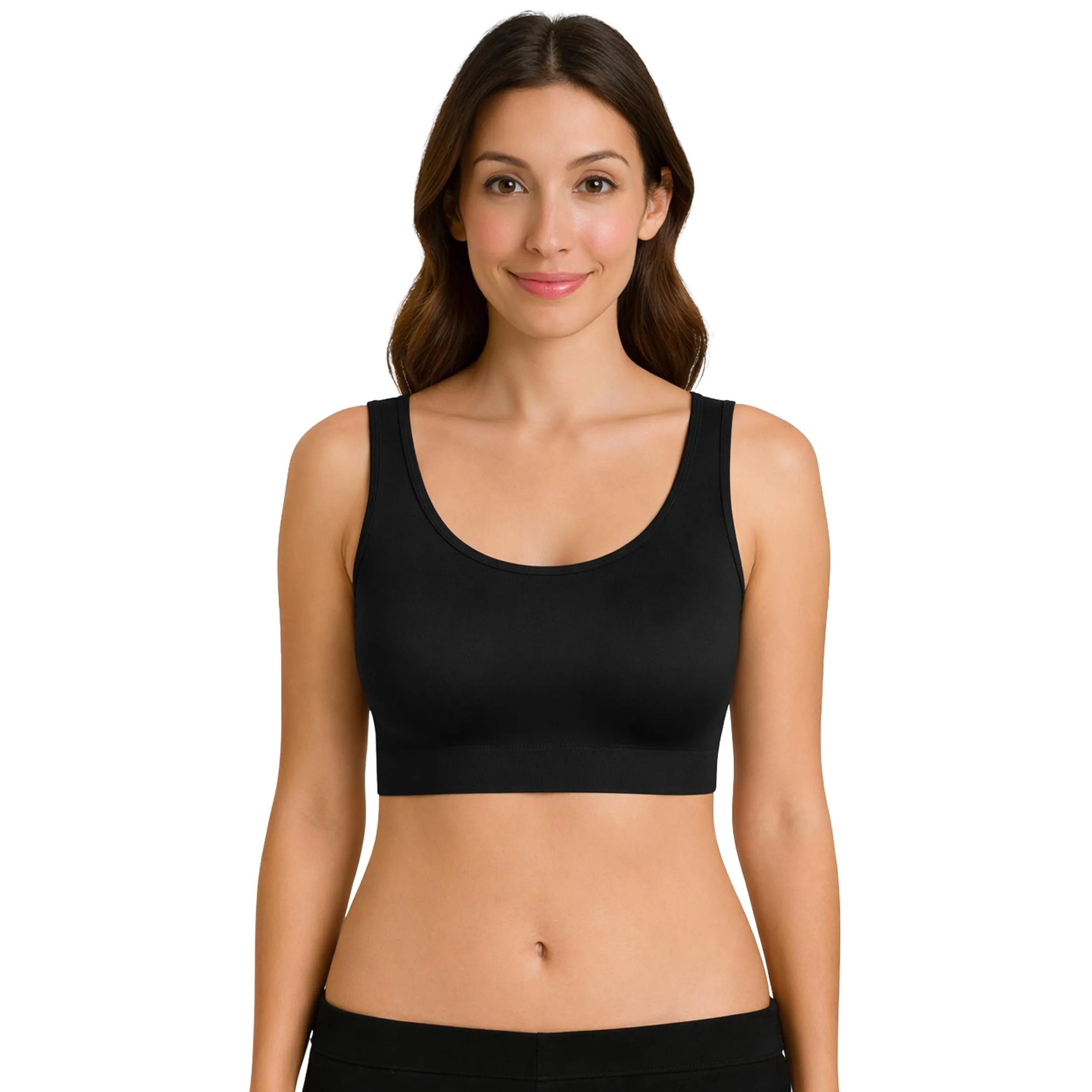 UnsichtBra Set di 3 Reggiseni Senza Ferretto e Senza Cuciture, Nero, Bianco, Beige - immagine 8