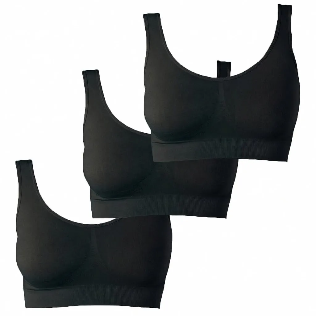 UnsichtBra Set di 3 Reggiseni Senza Ferretto, Senza Cuciture, Nero, Bianco, Beige - immagine 1