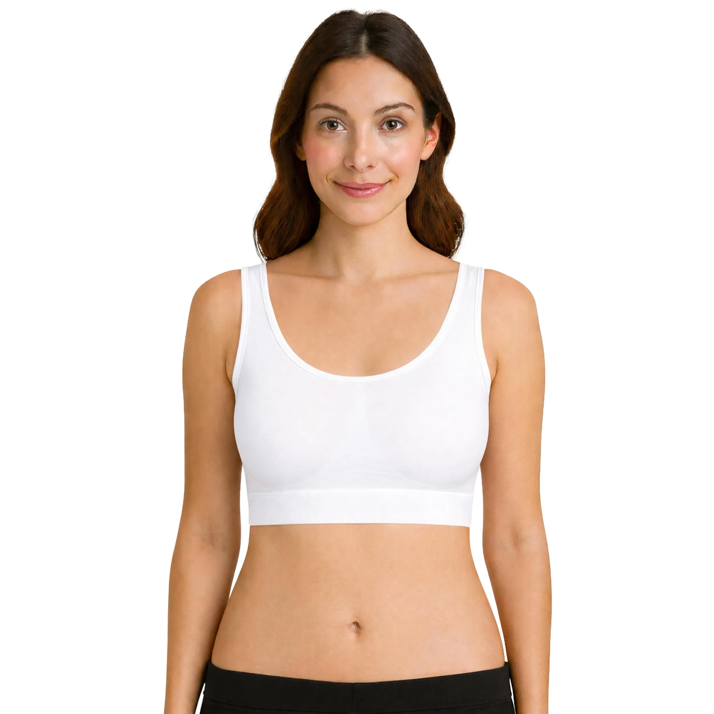 UnsichtBra Set di 3 Reggiseni Senza Ferretto, Senza Cuciture, Nero, Bianco, Beige - immagine 8